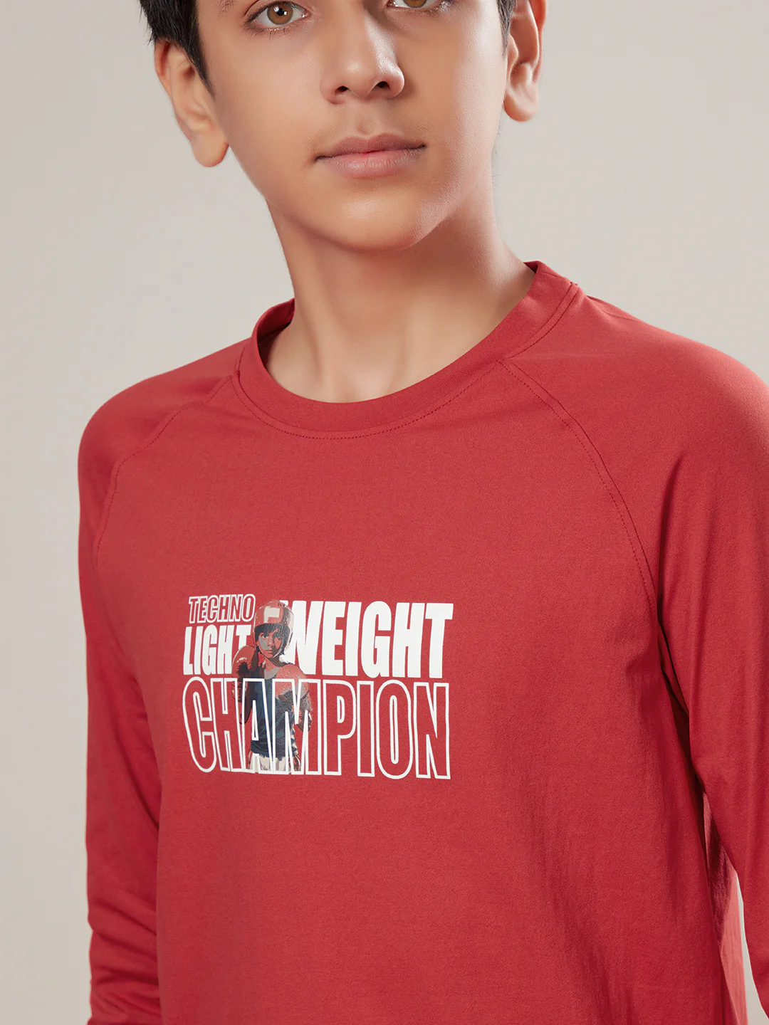 Boys Solid Slim Fit Round Neck Sports T-shirt with COTFLEX - Image 6