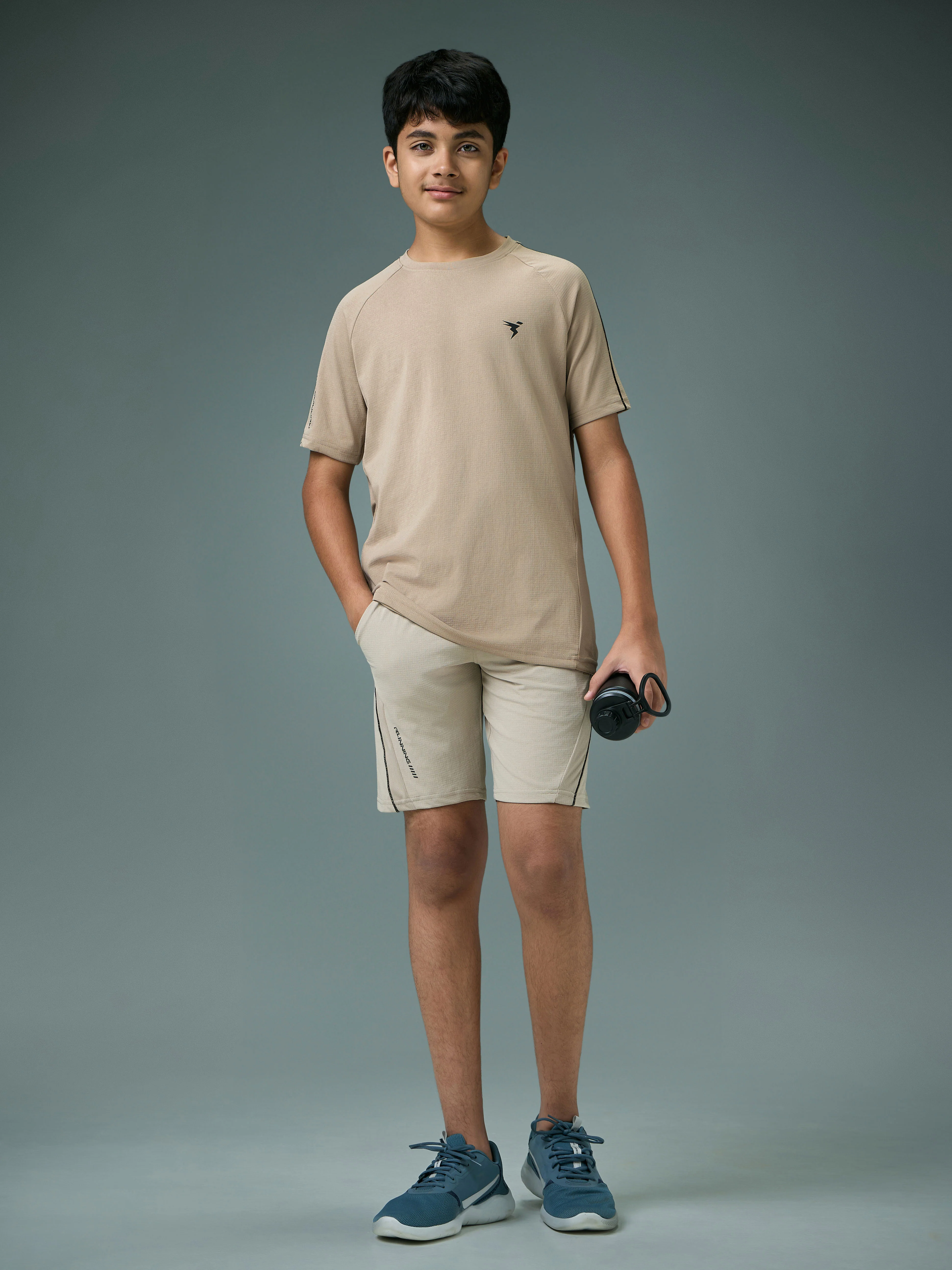 Boys Solid Slim Fit Round Neck Sports T-shirt with COTFLEX - Image 5