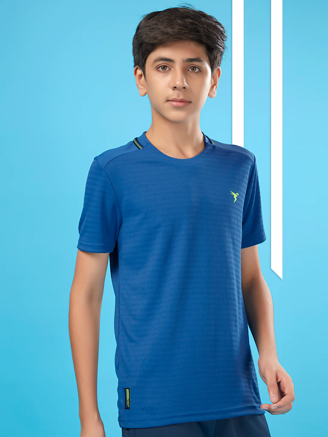Boys Solid Slim Fit Round Neck T-shirt with TECHNOCOOL+ - Image 2