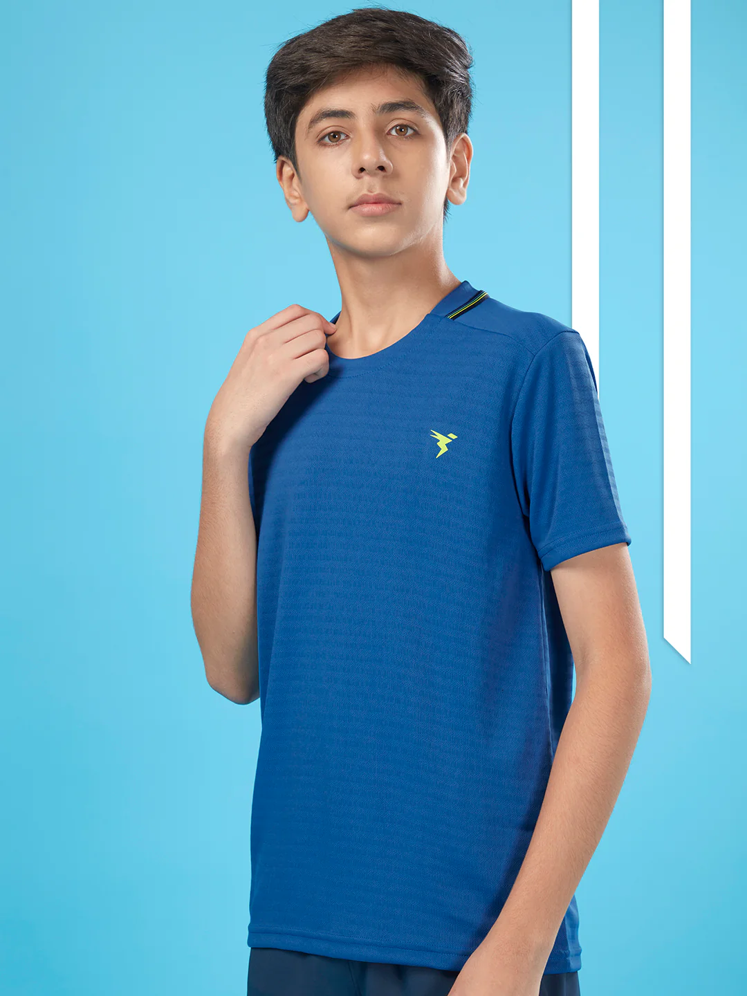 Boys Solid Slim Fit Round Neck T-shirt with TECHNOCOOL+ - Image 4