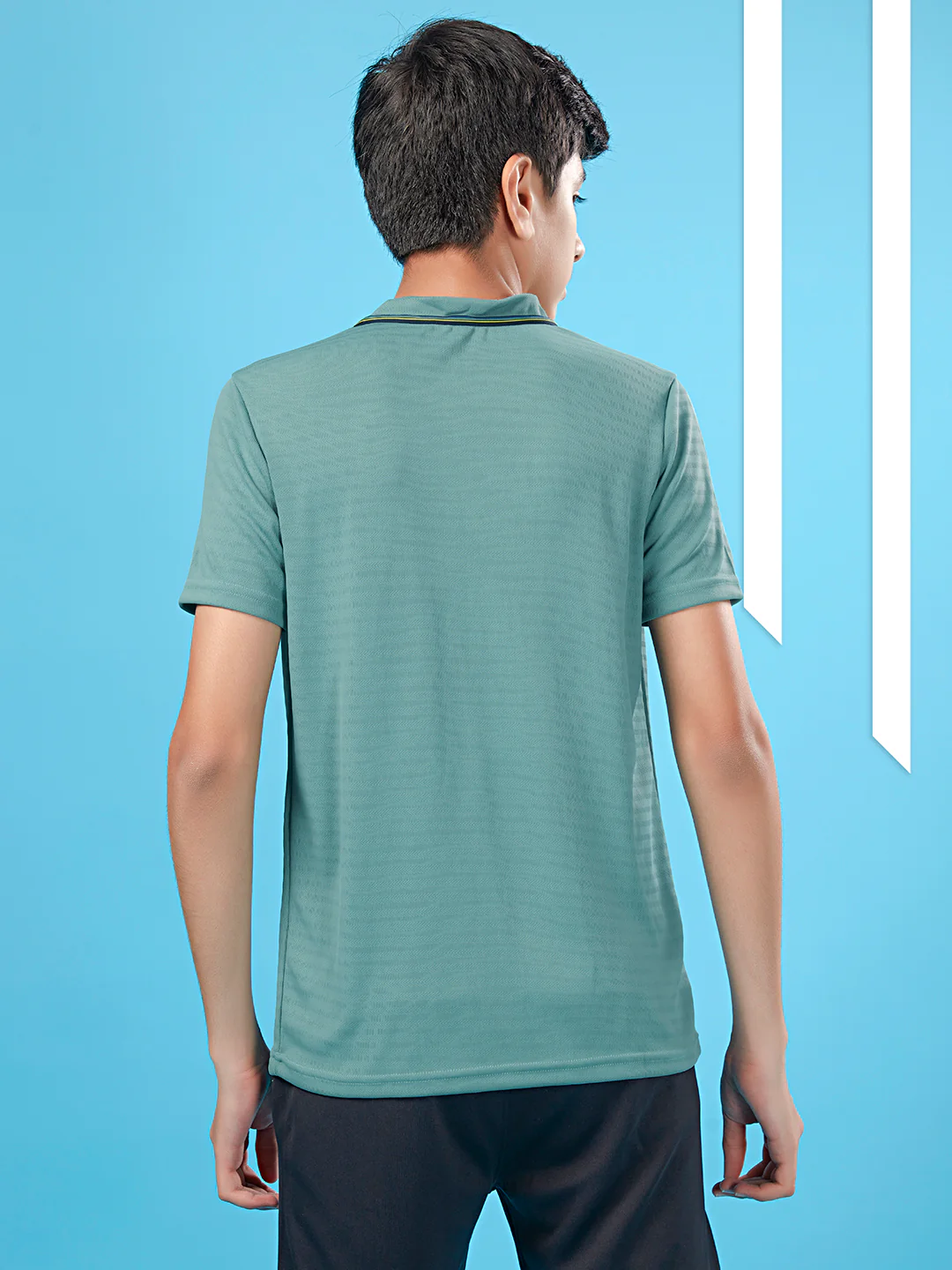 Boys Solid Slim Fit Round Neck T-shirt with TECHNOCOOL+ - Image 2