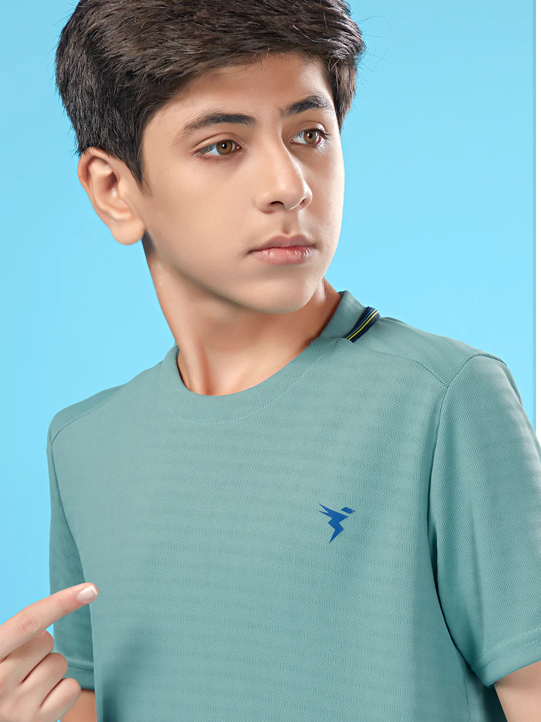 Boys Solid Slim Fit Round Neck T-shirt with TECHNOCOOL+ - Image 5