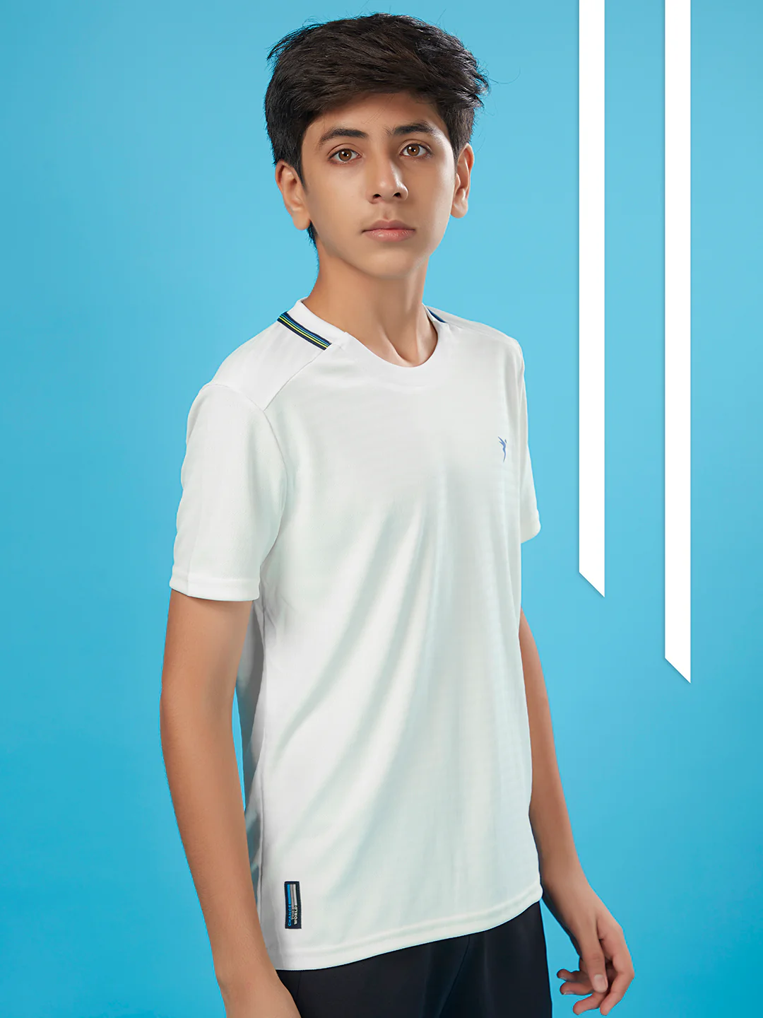 Boys Solid Slim Fit Round Neck T-shirt with TECHNOCOOL+ - Image 4