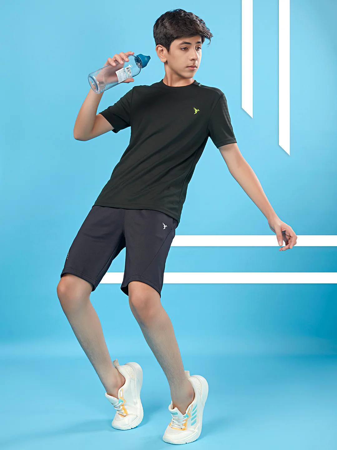 Boys Solid Slim Fit Round Neck T-shirt with TECHNOCOOL+ - Image 4