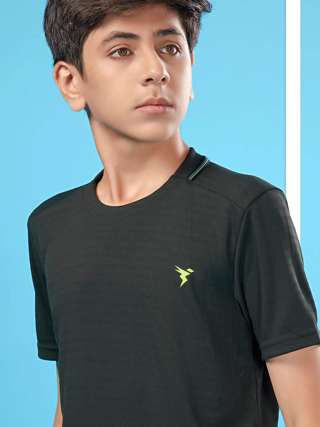 Boys Solid Slim Fit Round Neck T-shirt with TECHNOCOOL+ - Image 5