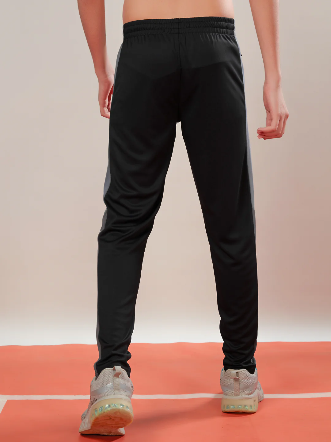 Boys Solid Slim Fit Sports Trackpants with TECHNO DRY - Image 2