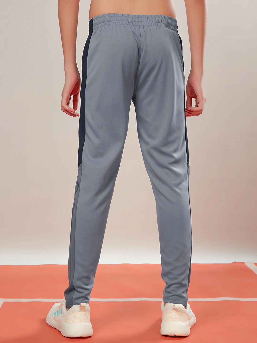 Boys Solid Slim Fit Sports Trackpants with TECHNO DRY - Image 2
