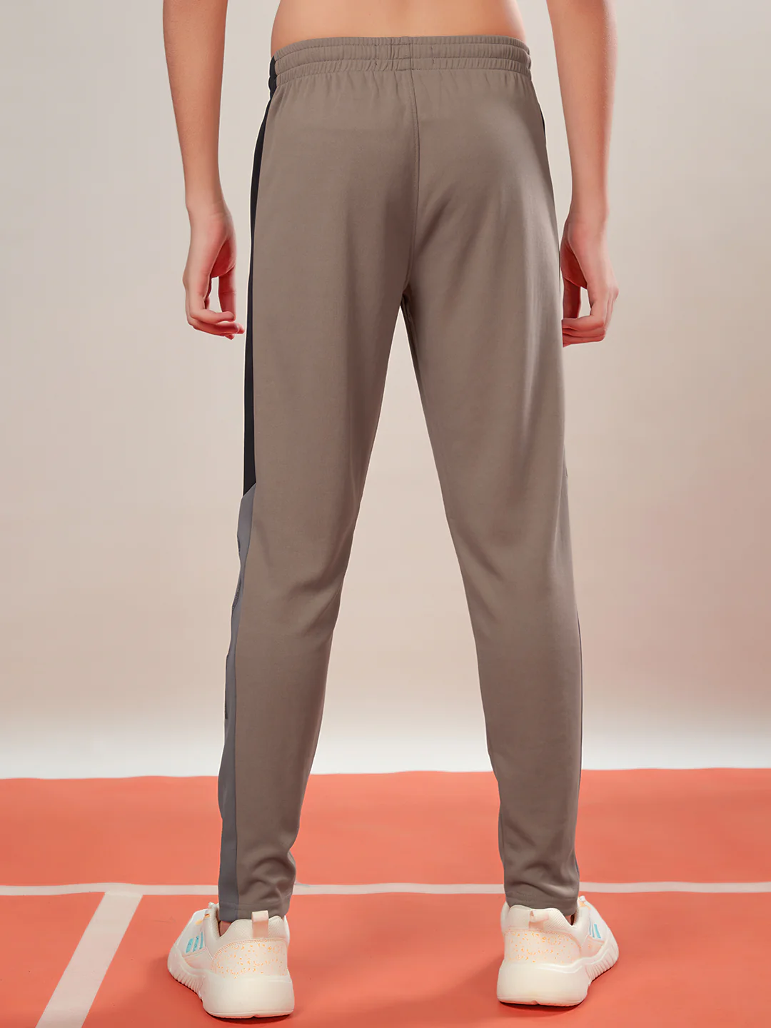 Boys Solid Slim Fit Sports Trackpants with TECHNO DRY - Image 2