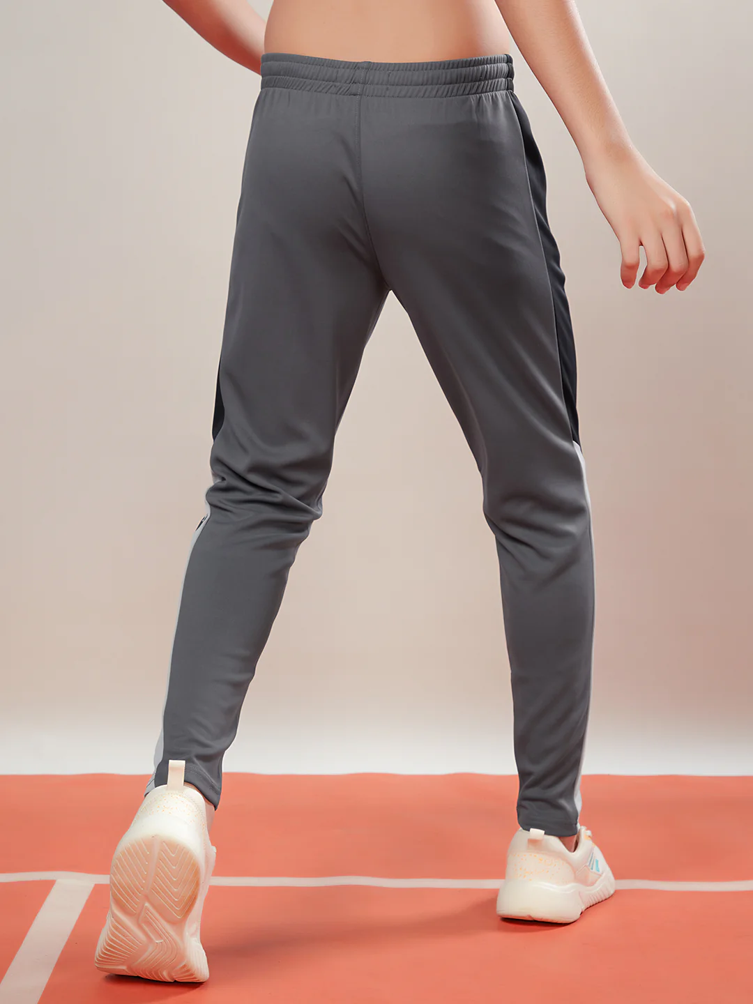 Boys Solid Slim Fit Sports Trackpants with TECHNO DRY - Image 2