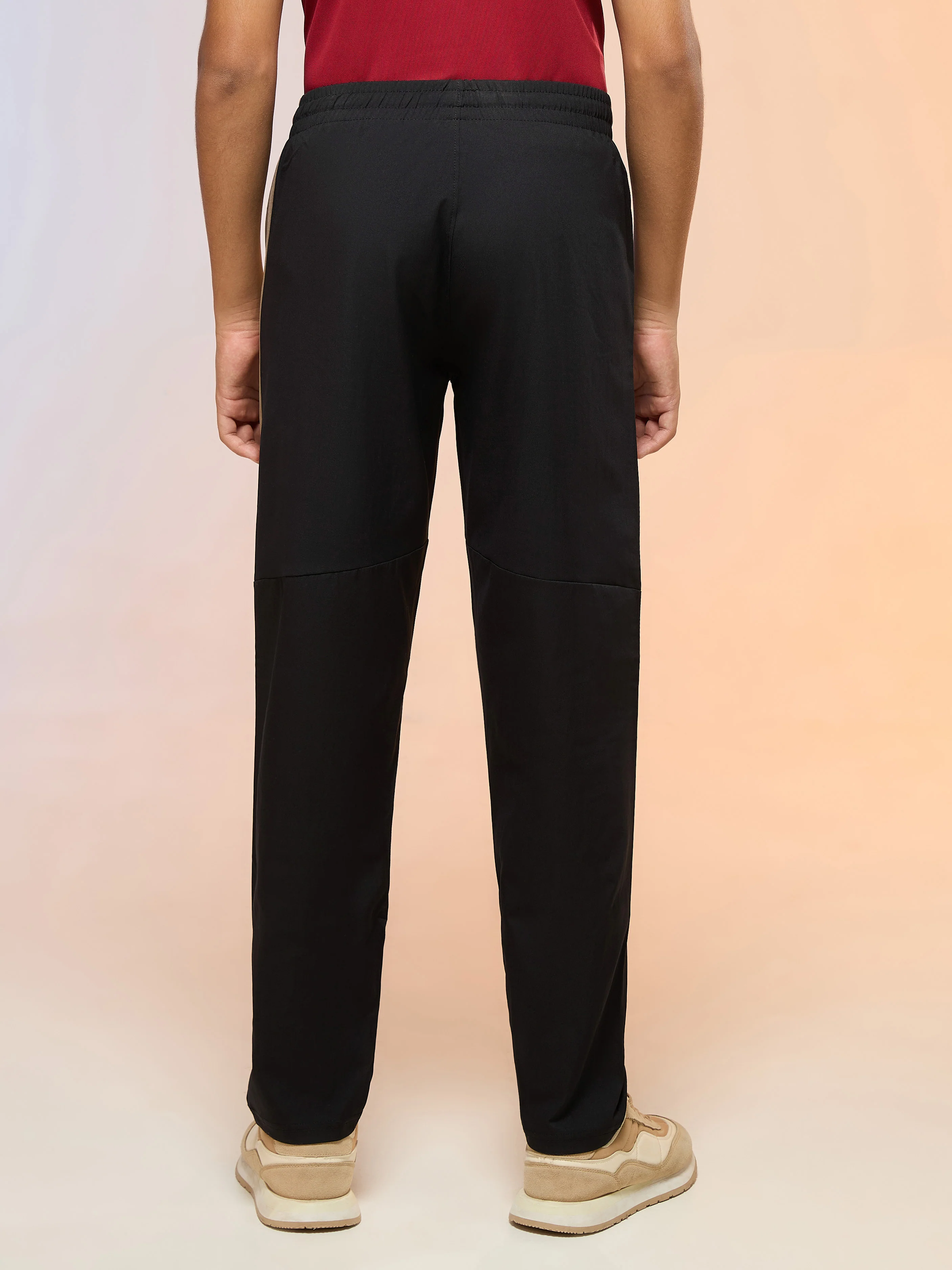 Boys Solid Slim Fit Sports Trackpants with TS FLEXI - Image 3