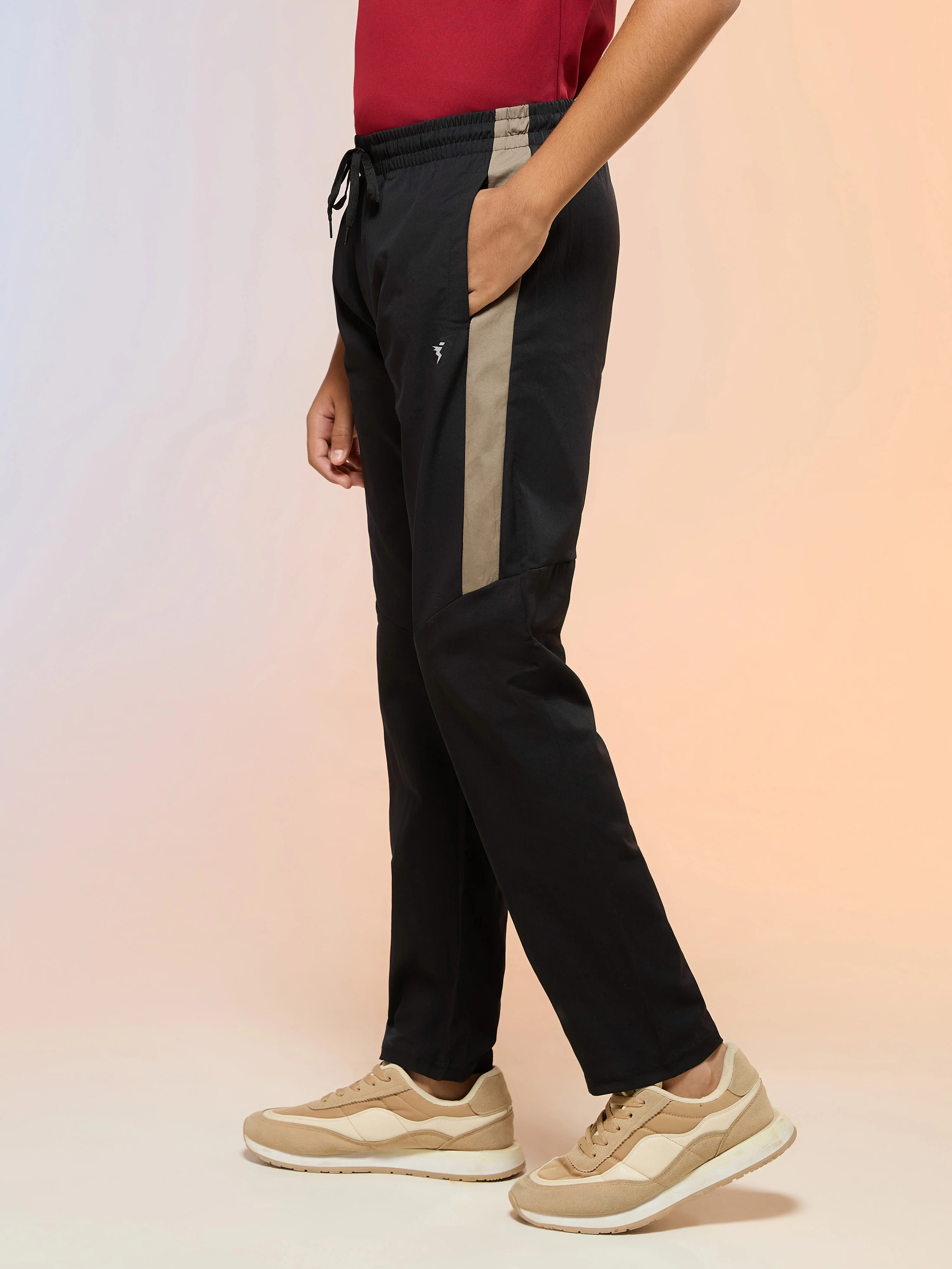 Boys Solid Slim Fit Sports Trackpants with TS FLEXI - Image 4