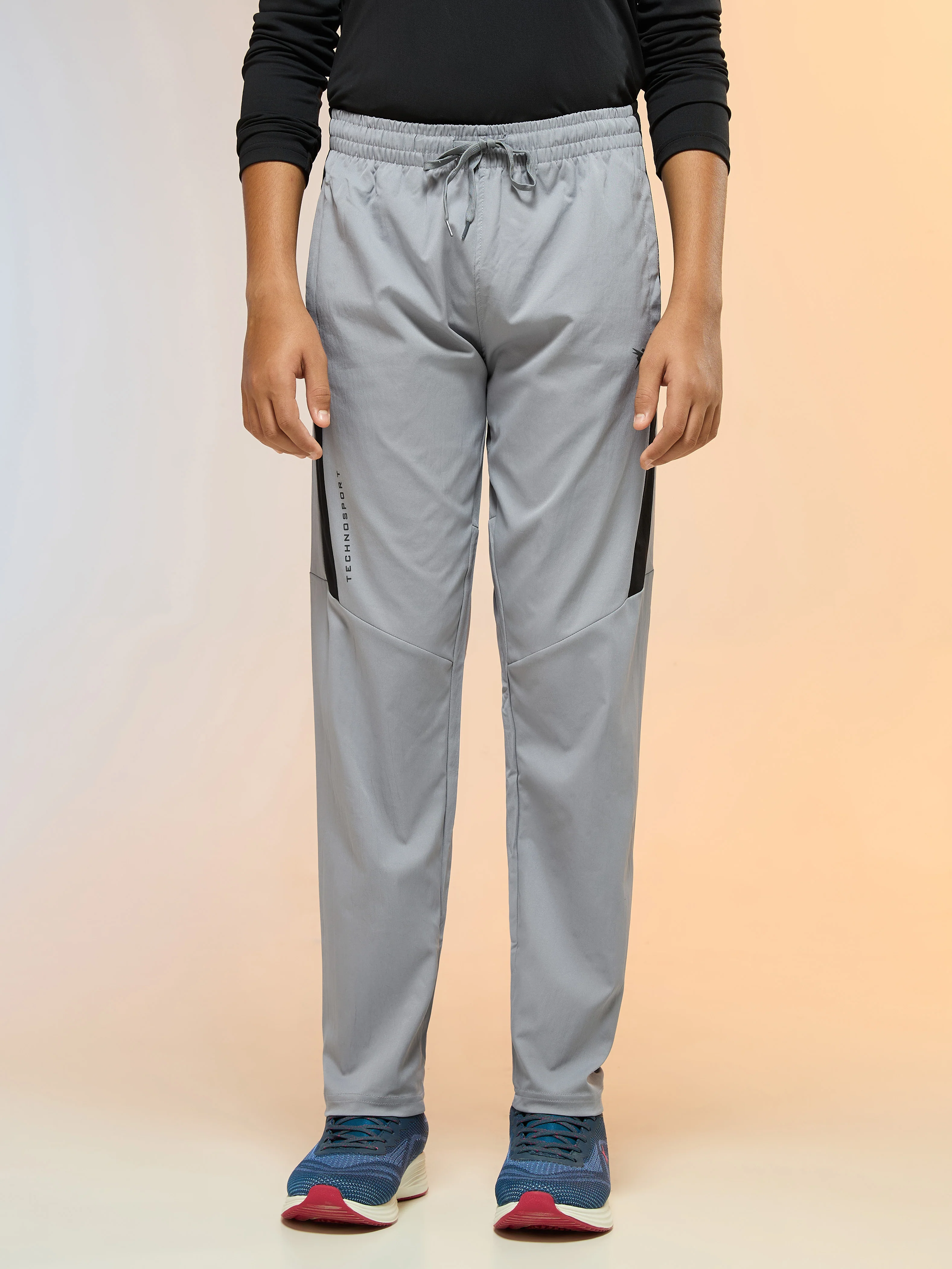 Boys Solid Slim Fit Sports Trackpants with TS FLEXI - Image 2