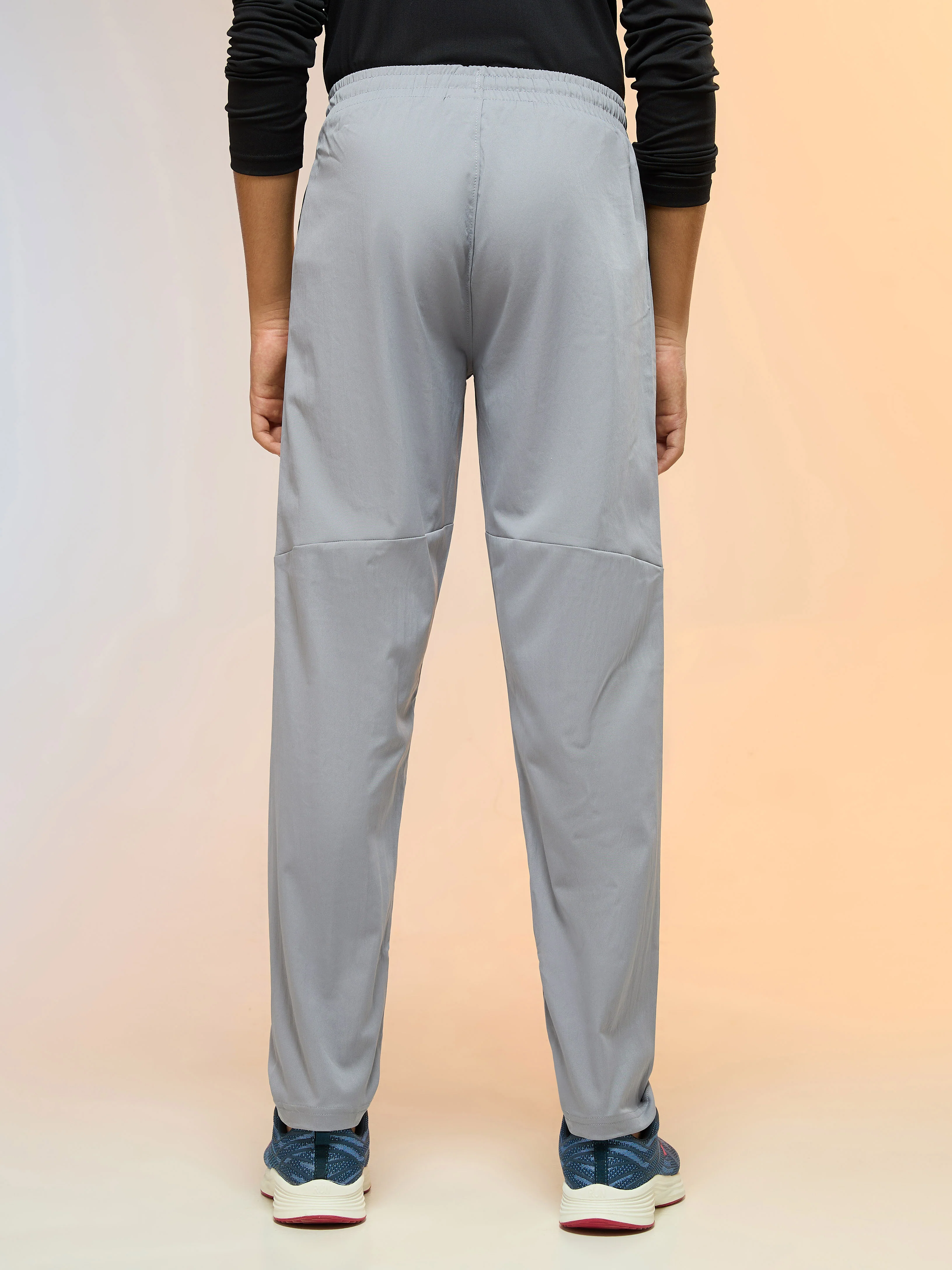 Boys Solid Slim Fit Sports Trackpants with TS FLEXI - Image 3
