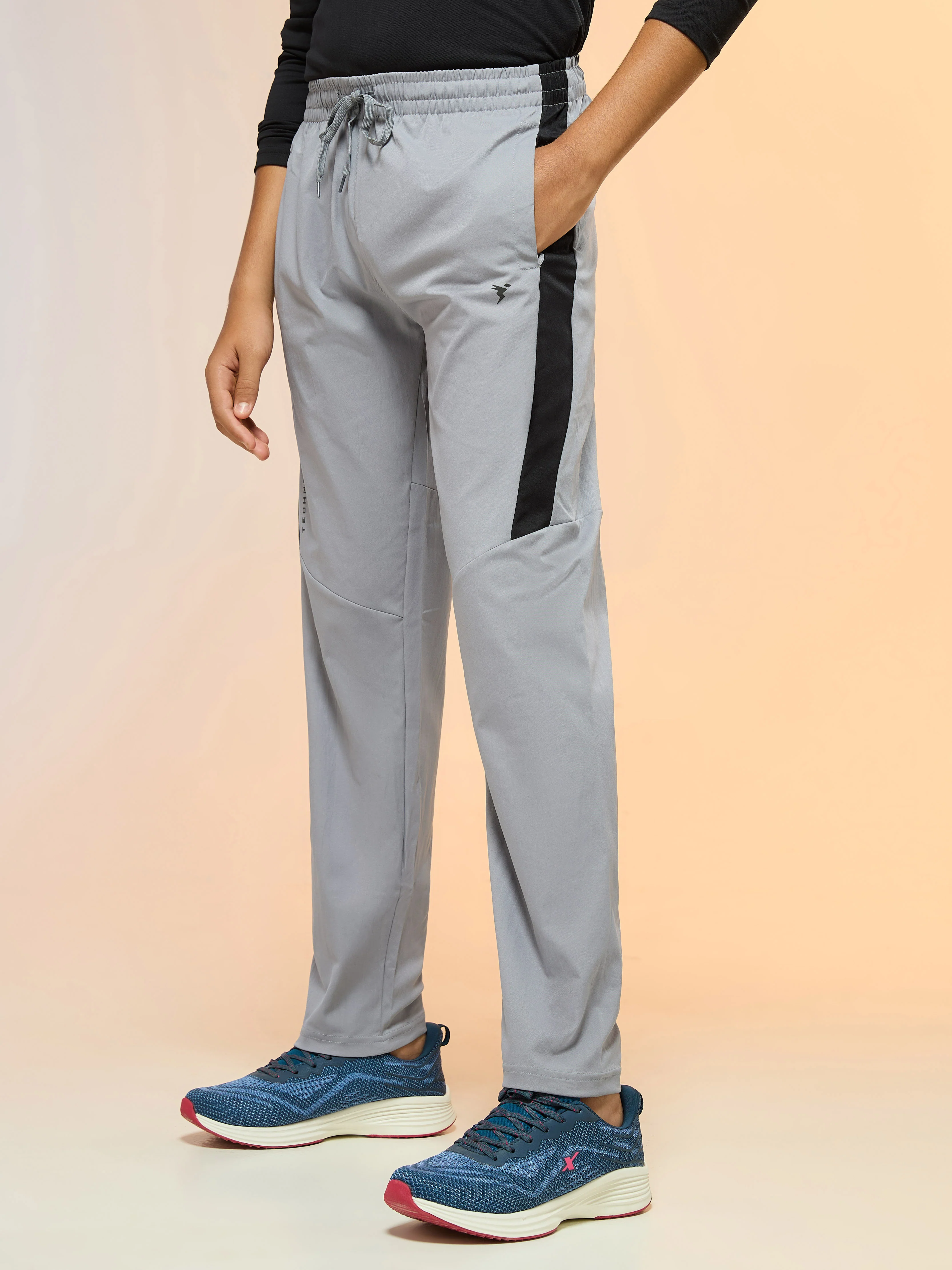 Boys Solid Slim Fit Sports Trackpants with TS FLEXI - Image 4