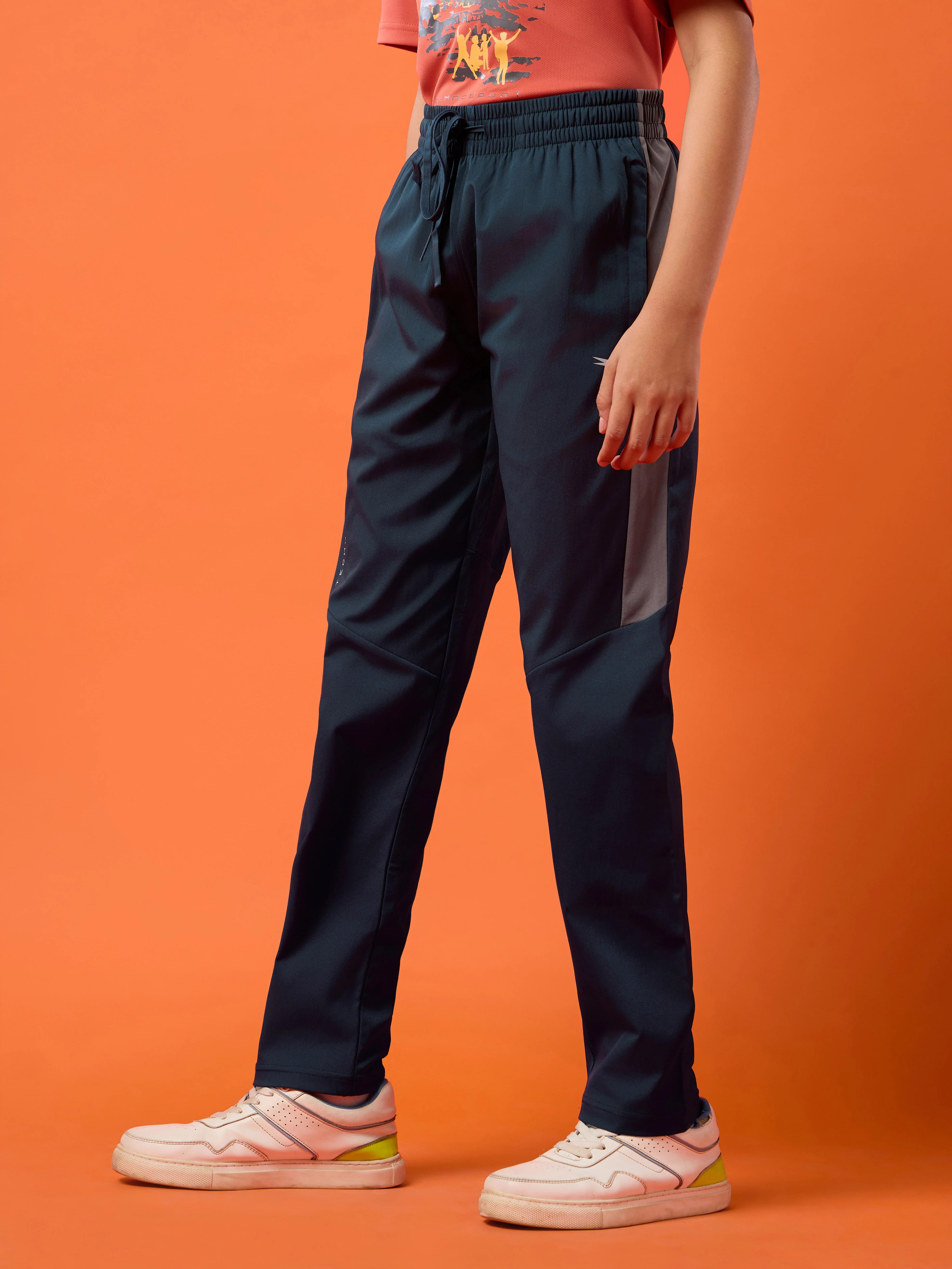 Boys Solid Slim Fit Sports Trackpants with TS FLEXI - Image 4