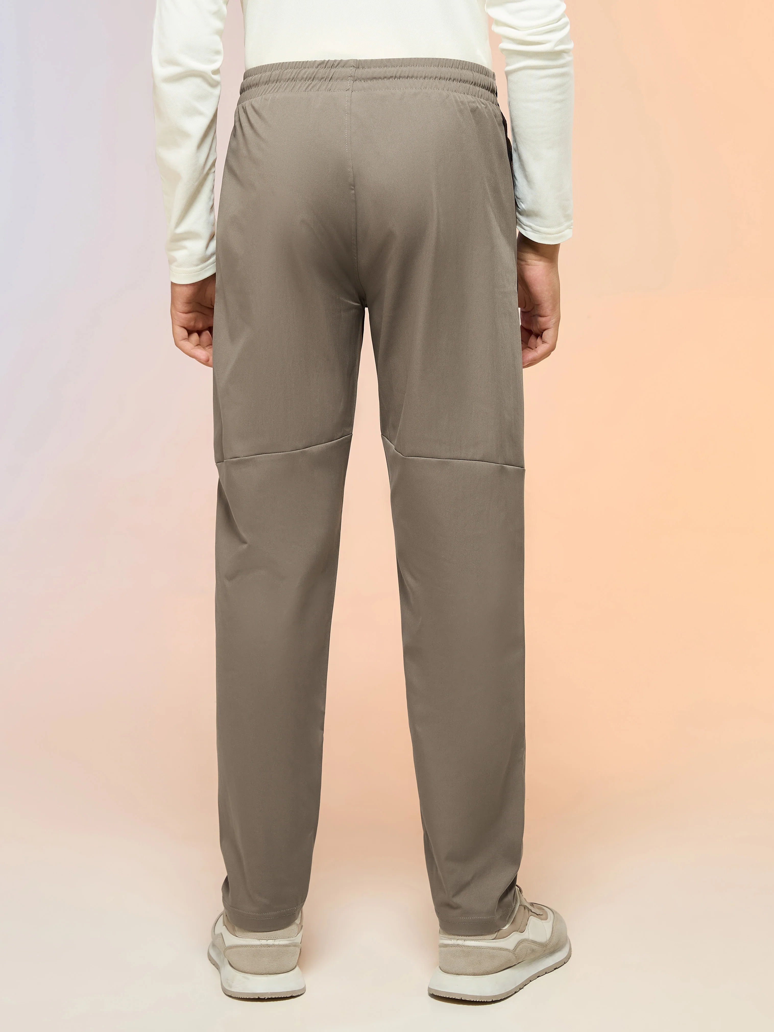 Boys Solid Slim Fit Sports Trackpants with TS FLEXI - Image 3