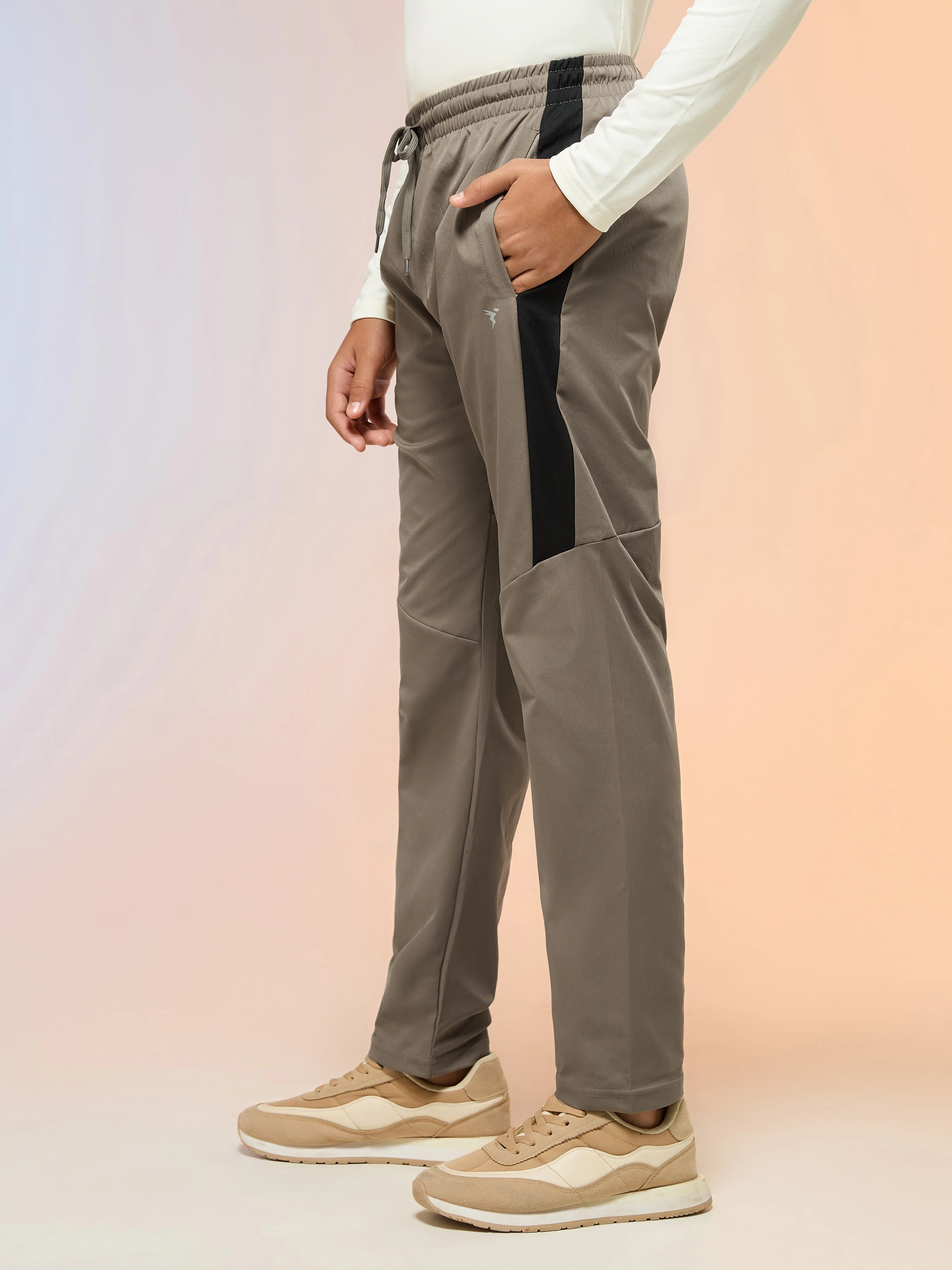 Boys Solid Slim Fit Sports Trackpants with TS FLEXI - Image 4