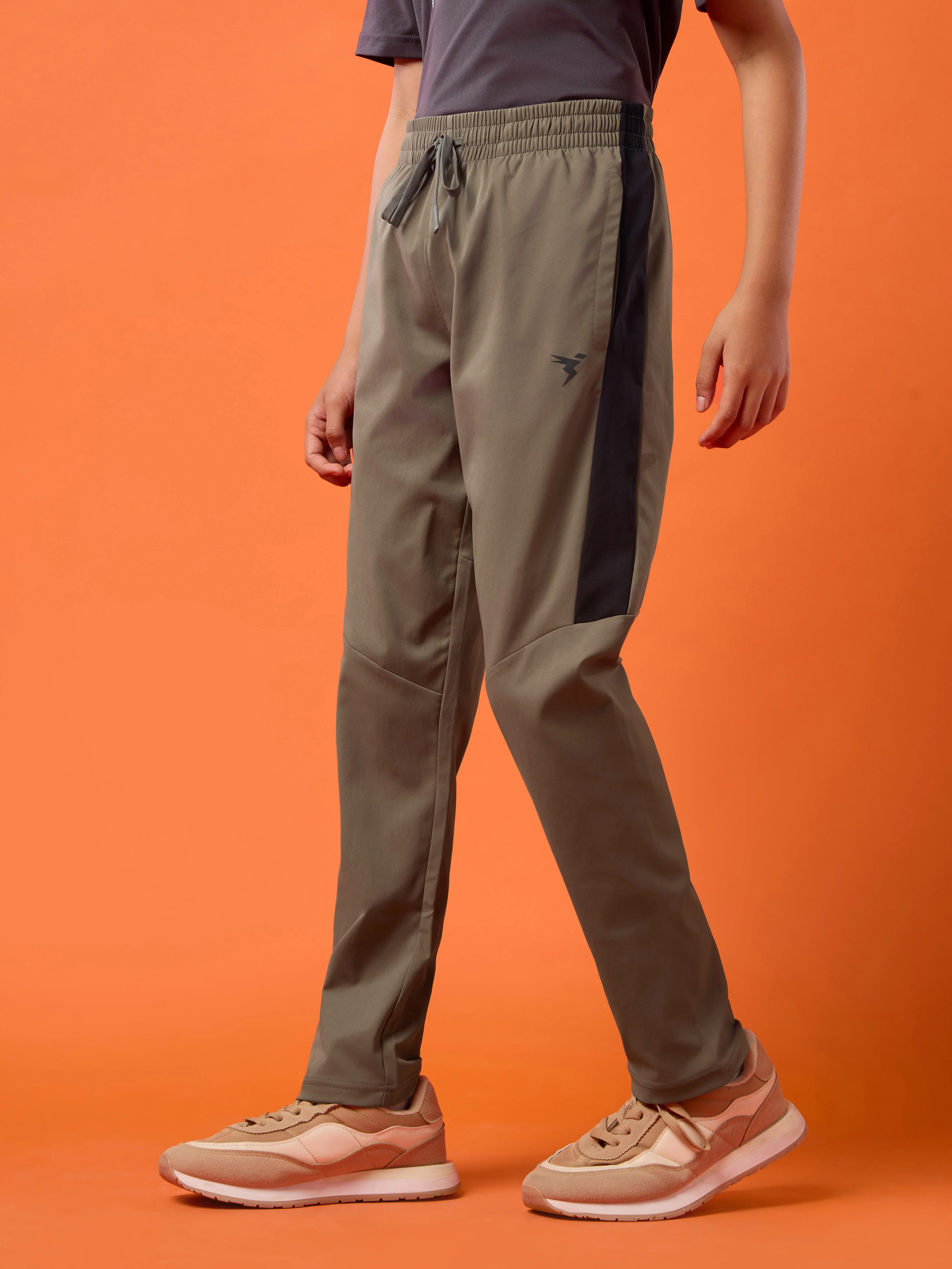Boys Solid Slim Fit Sports Trackpants with TS FLEXI - Image 4
