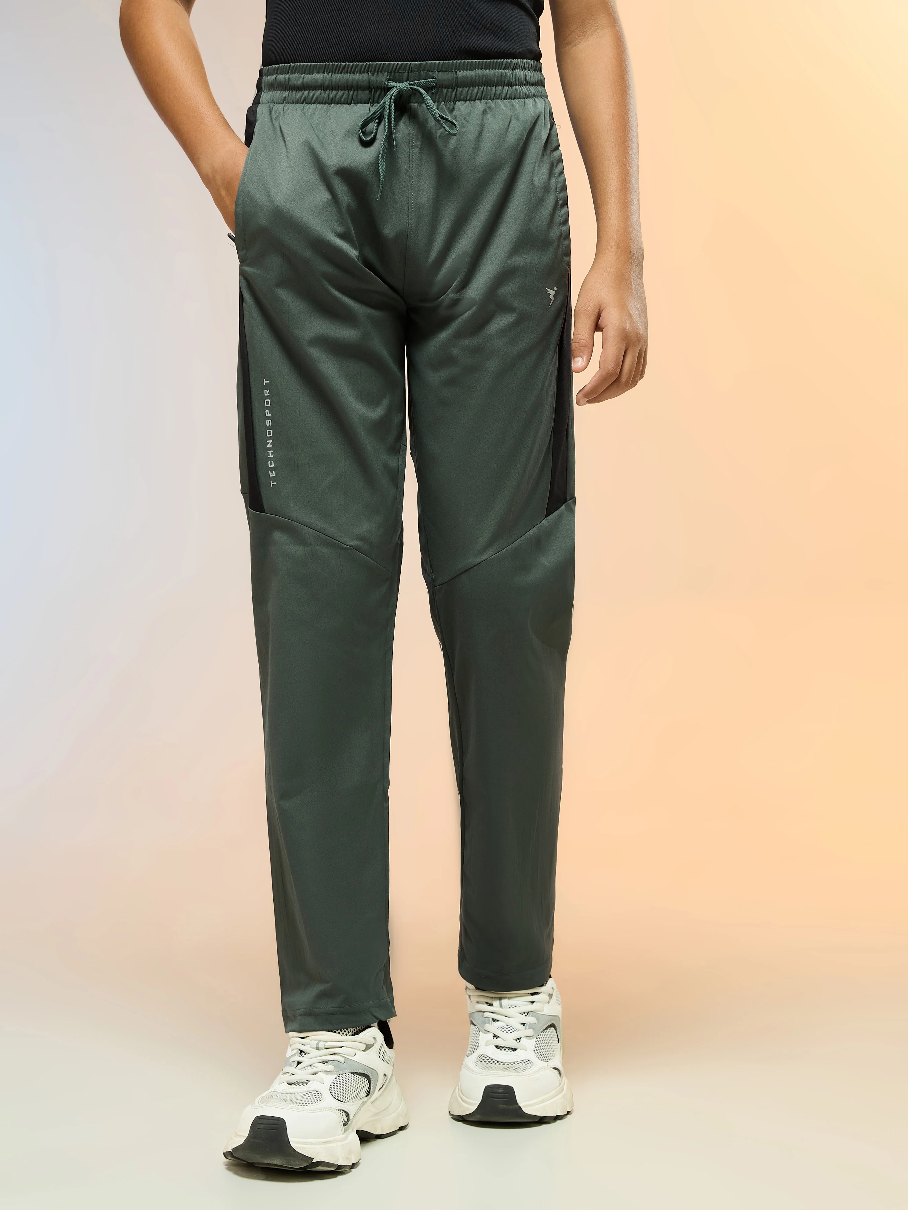 Boys Solid Slim Fit Sports Trackpants with TS FLEXI - Image 2