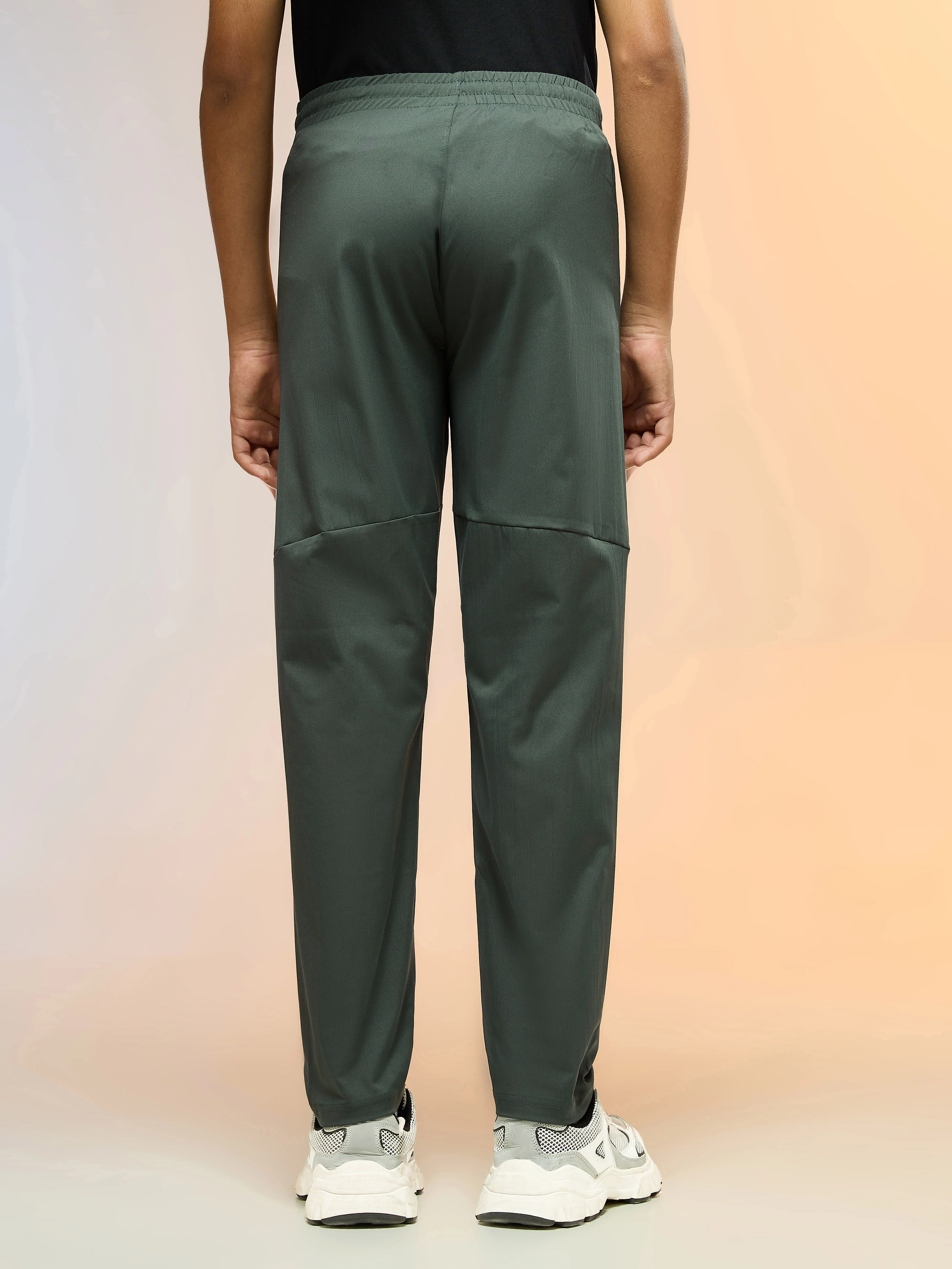 Boys Solid Slim Fit Sports Trackpants with TS FLEXI - Image 3