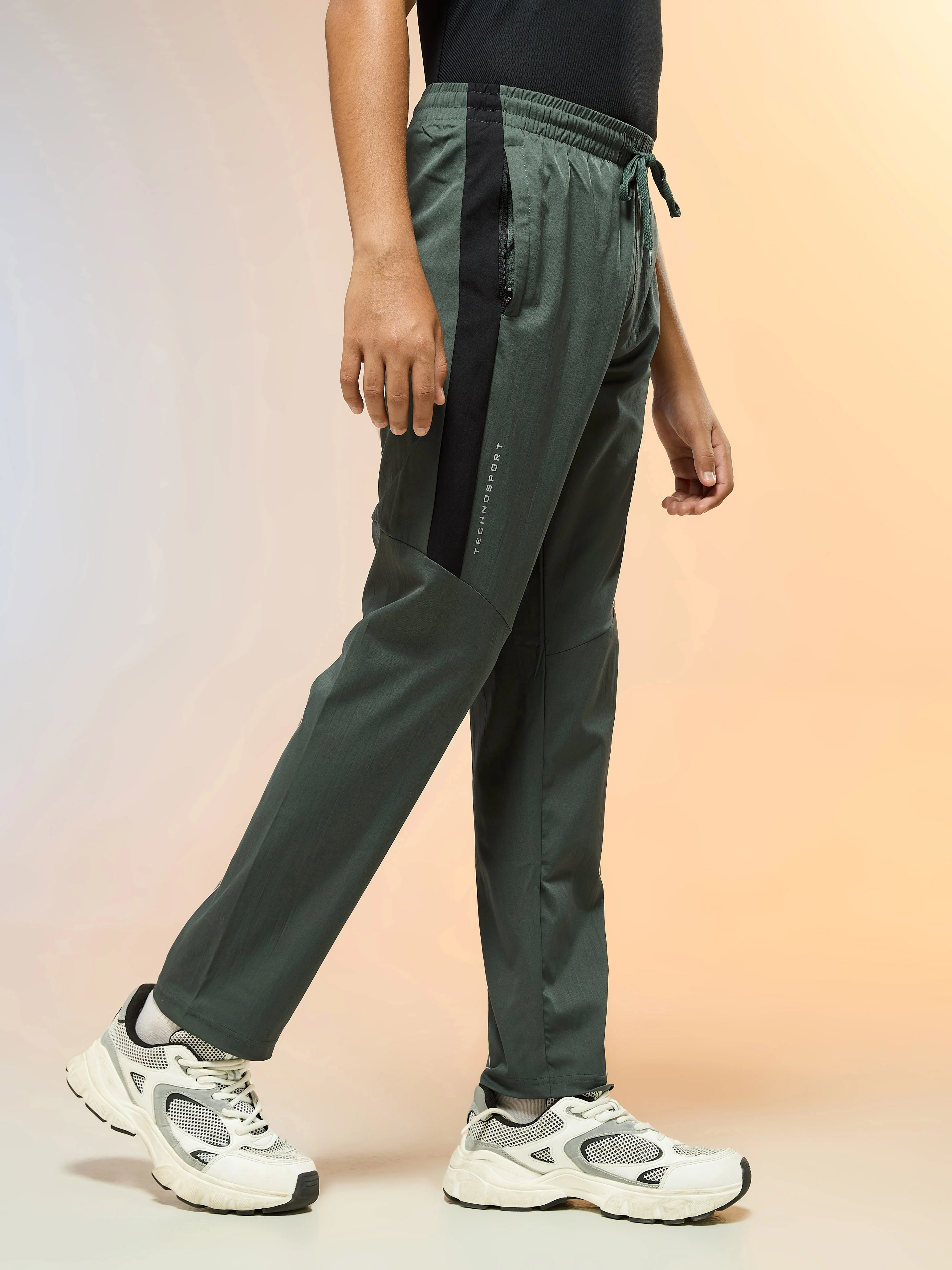 Boys Solid Slim Fit Sports Trackpants with TS FLEXI - Image 4