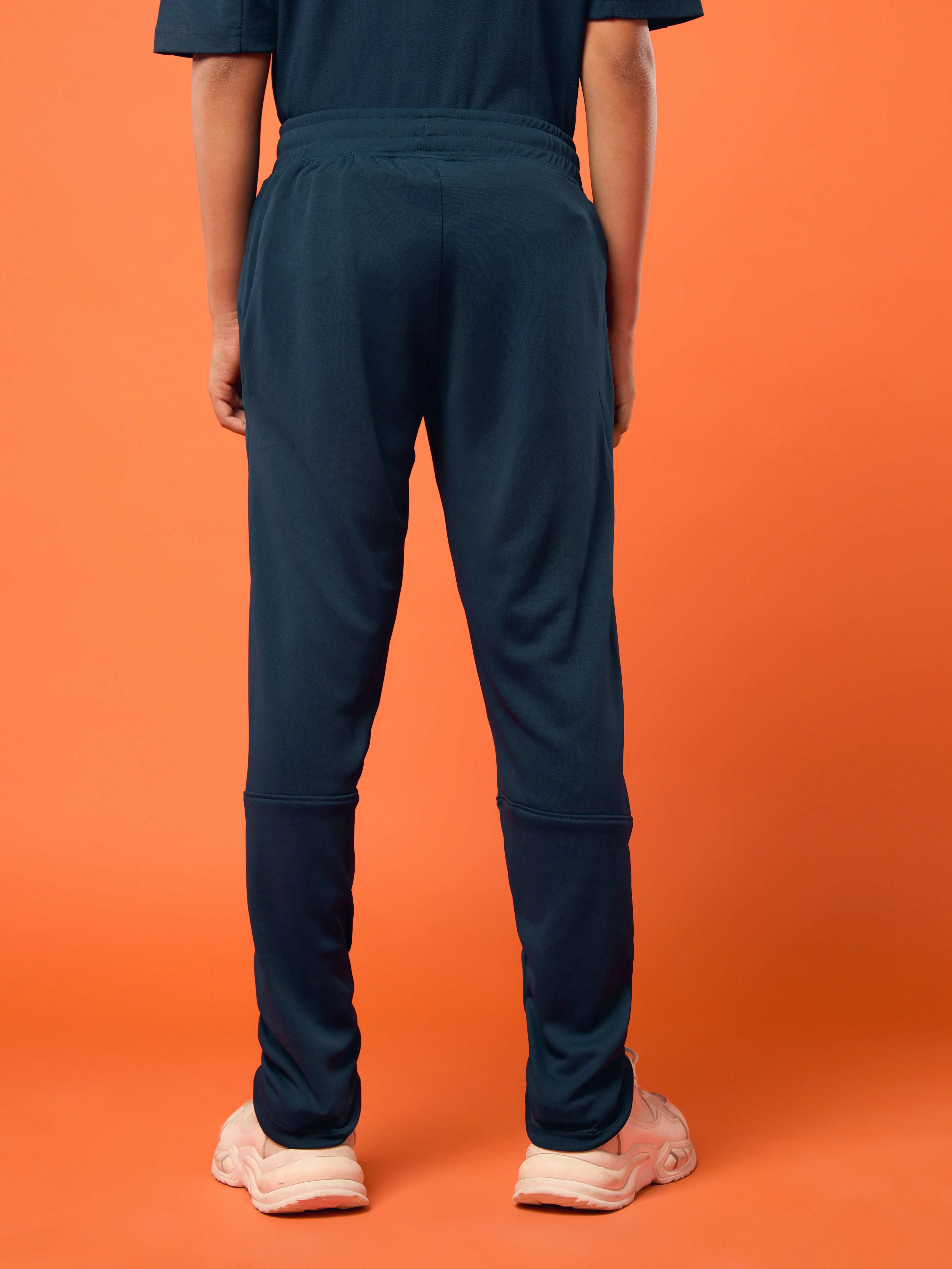 Boys Solid Slim Fit Trackpants with TECHNO GUARD - Image 3