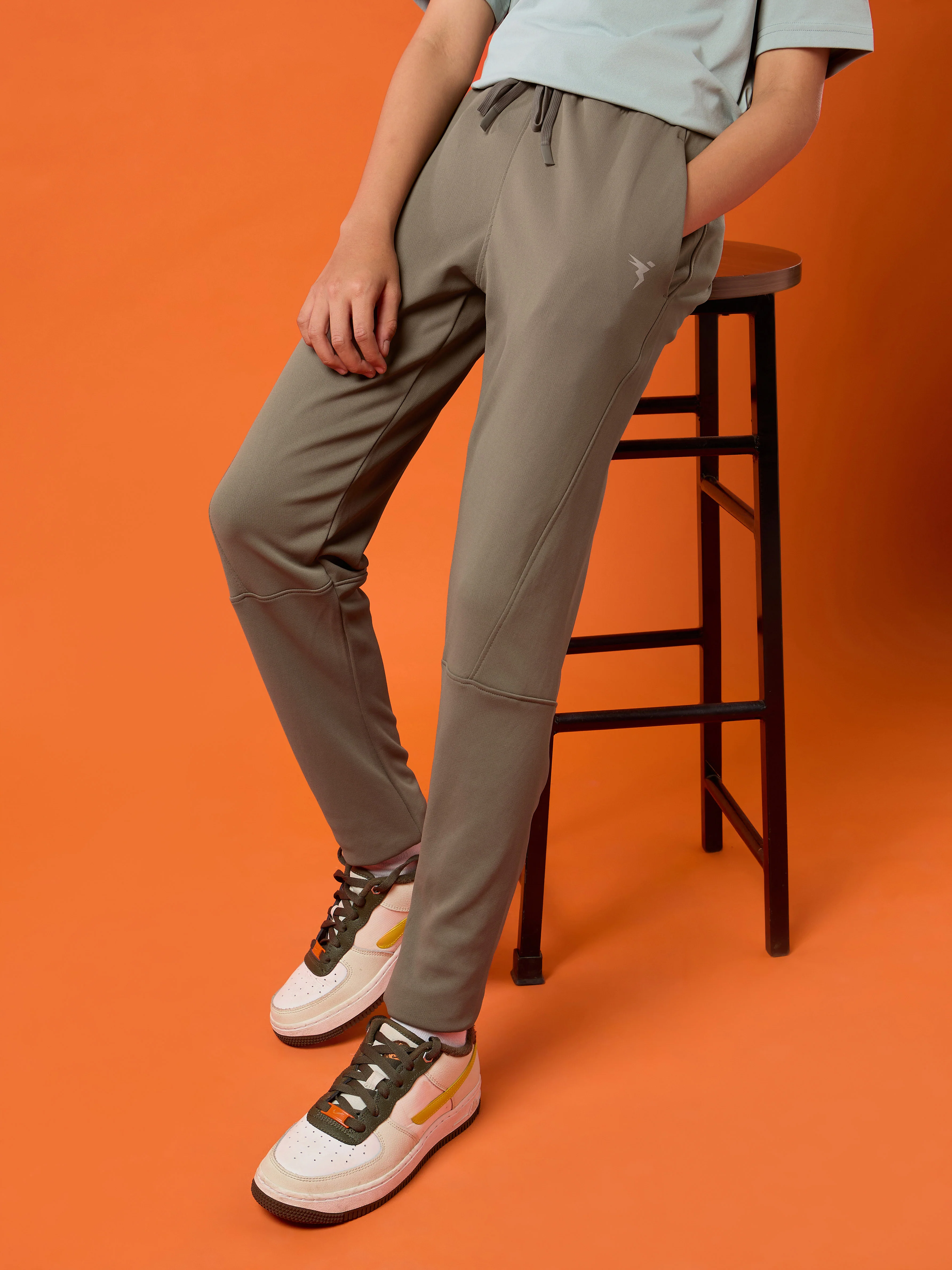 Boys Solid Slim Fit Trackpants with TECHNO GUARD
