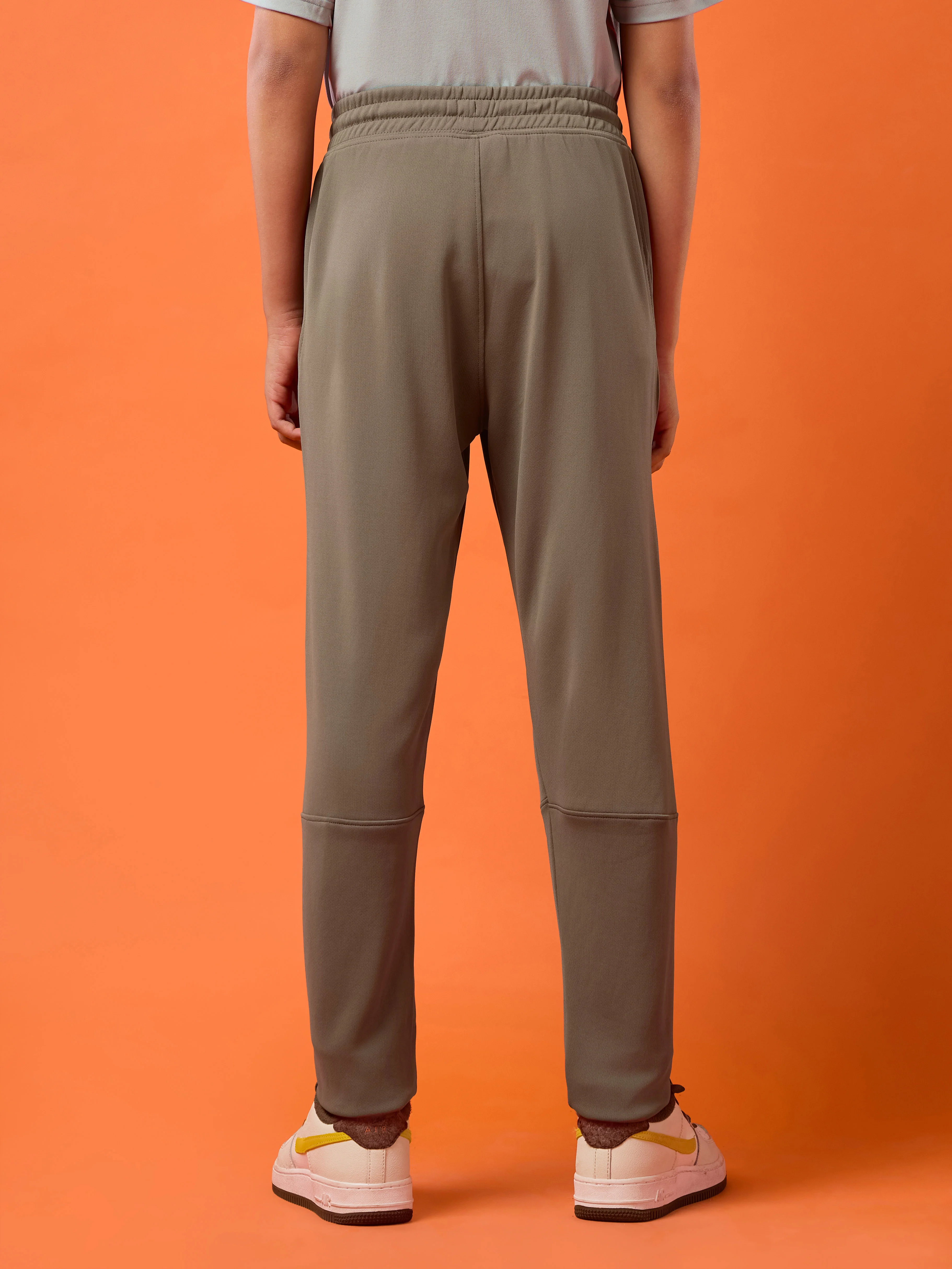 Boys Solid Slim Fit Trackpants with TECHNO GUARD - Image 3