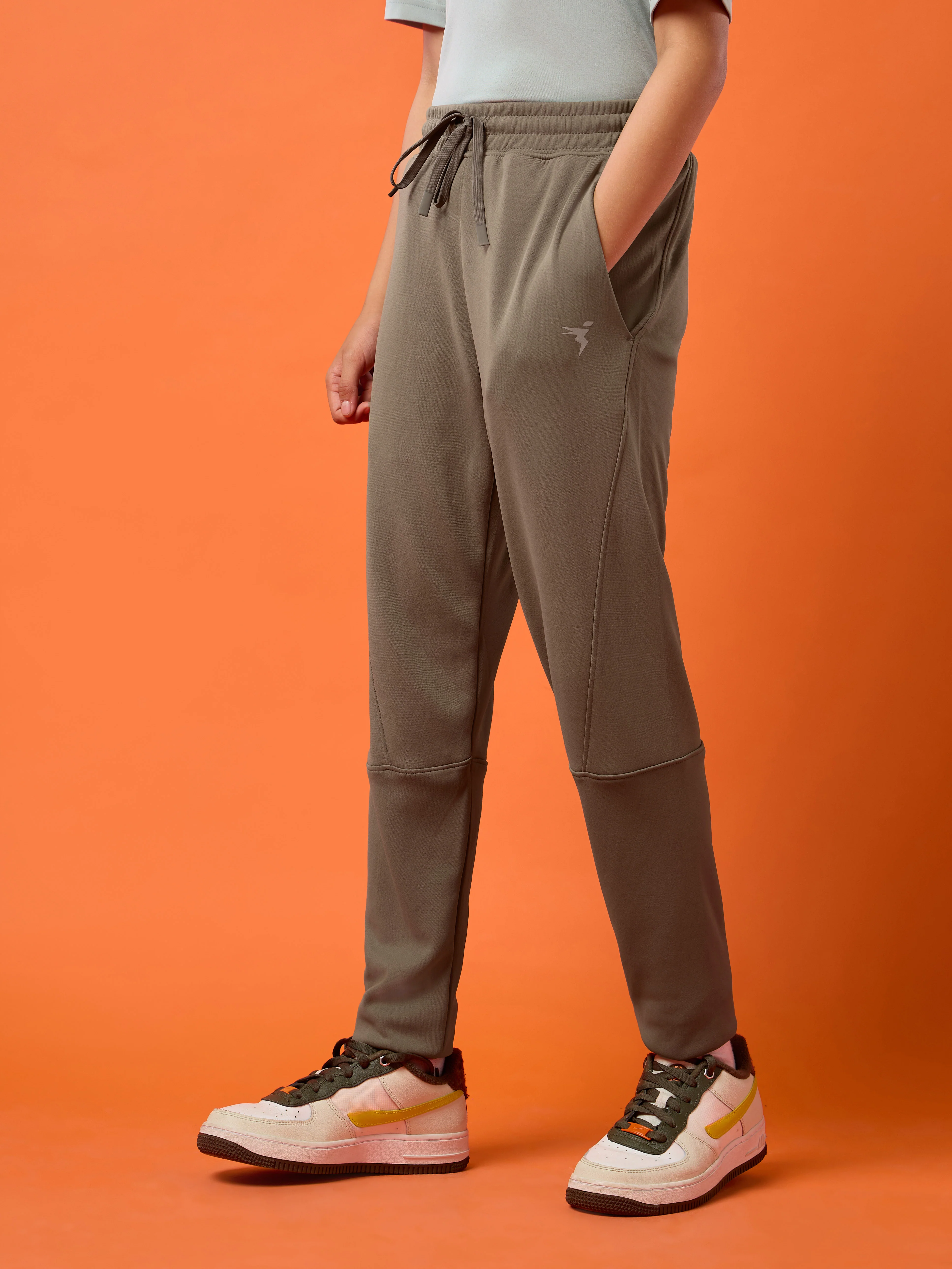 Boys Solid Slim Fit Trackpants with TECHNO GUARD - Image 4
