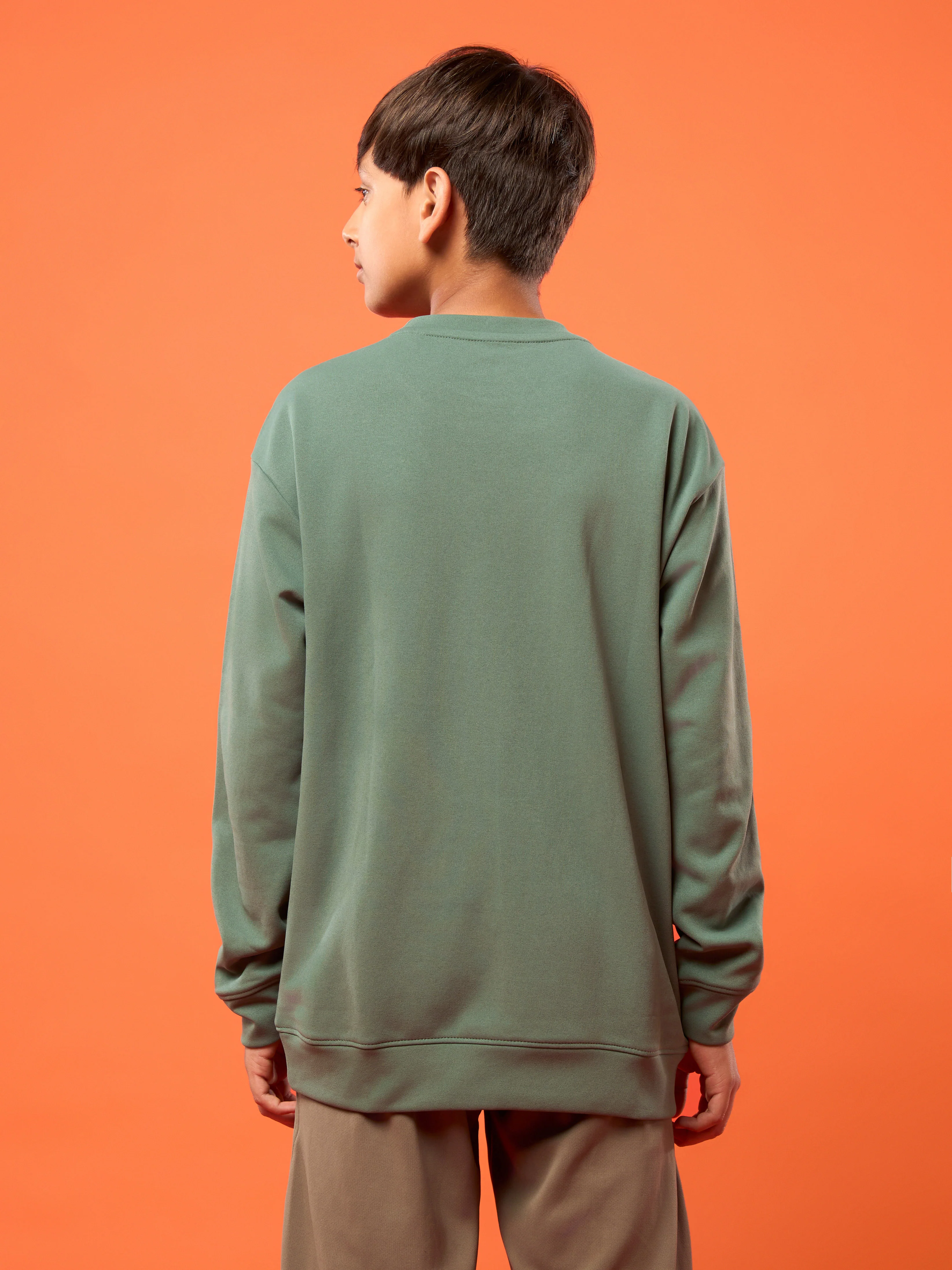 Boys Sports Sweatshirt Colorblock Slim Fit with ELASTOPLUS - Image 3
