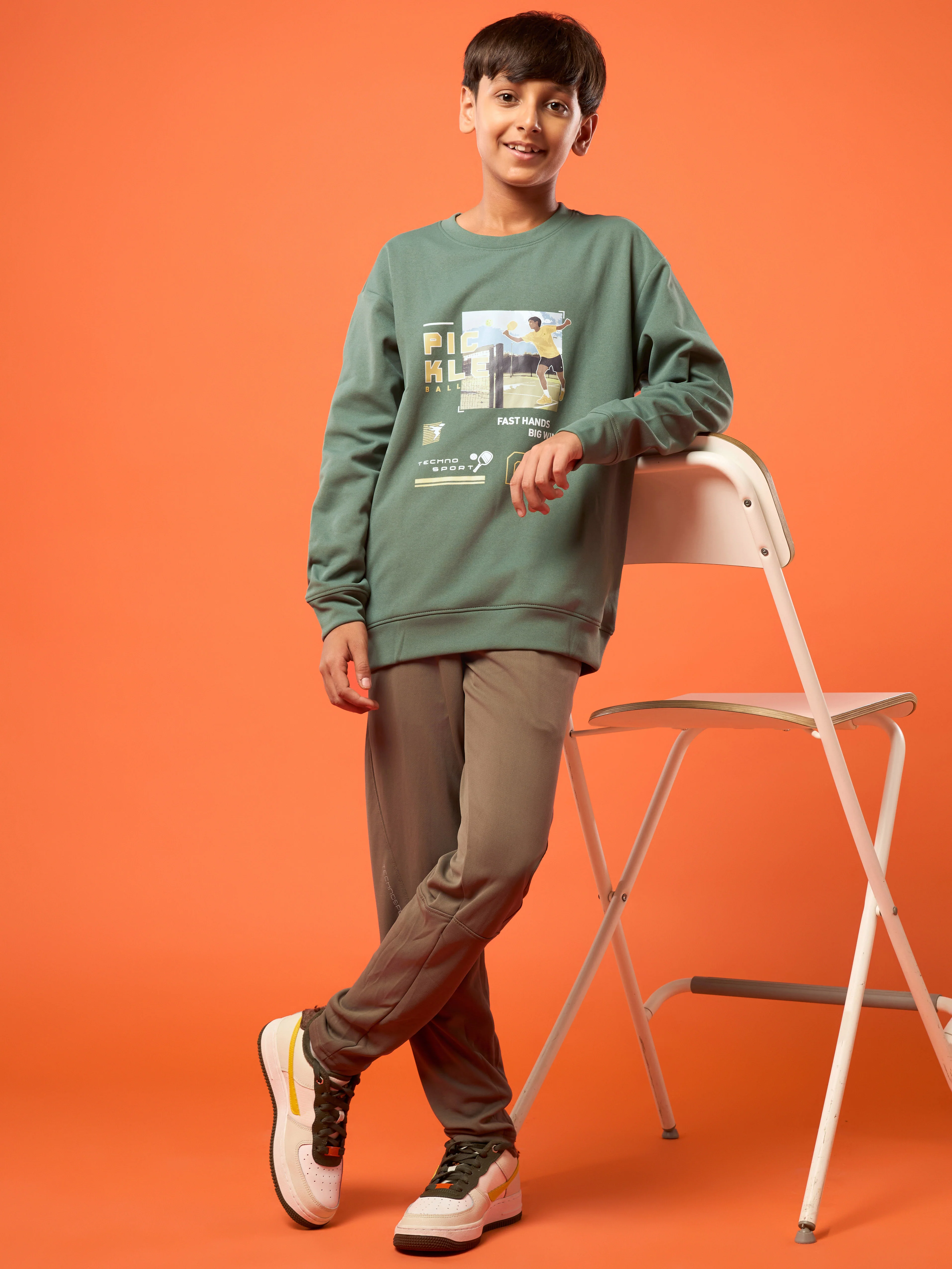 Boys Sports Sweatshirt Colorblock Slim Fit with ELASTOPLUS - Image 5