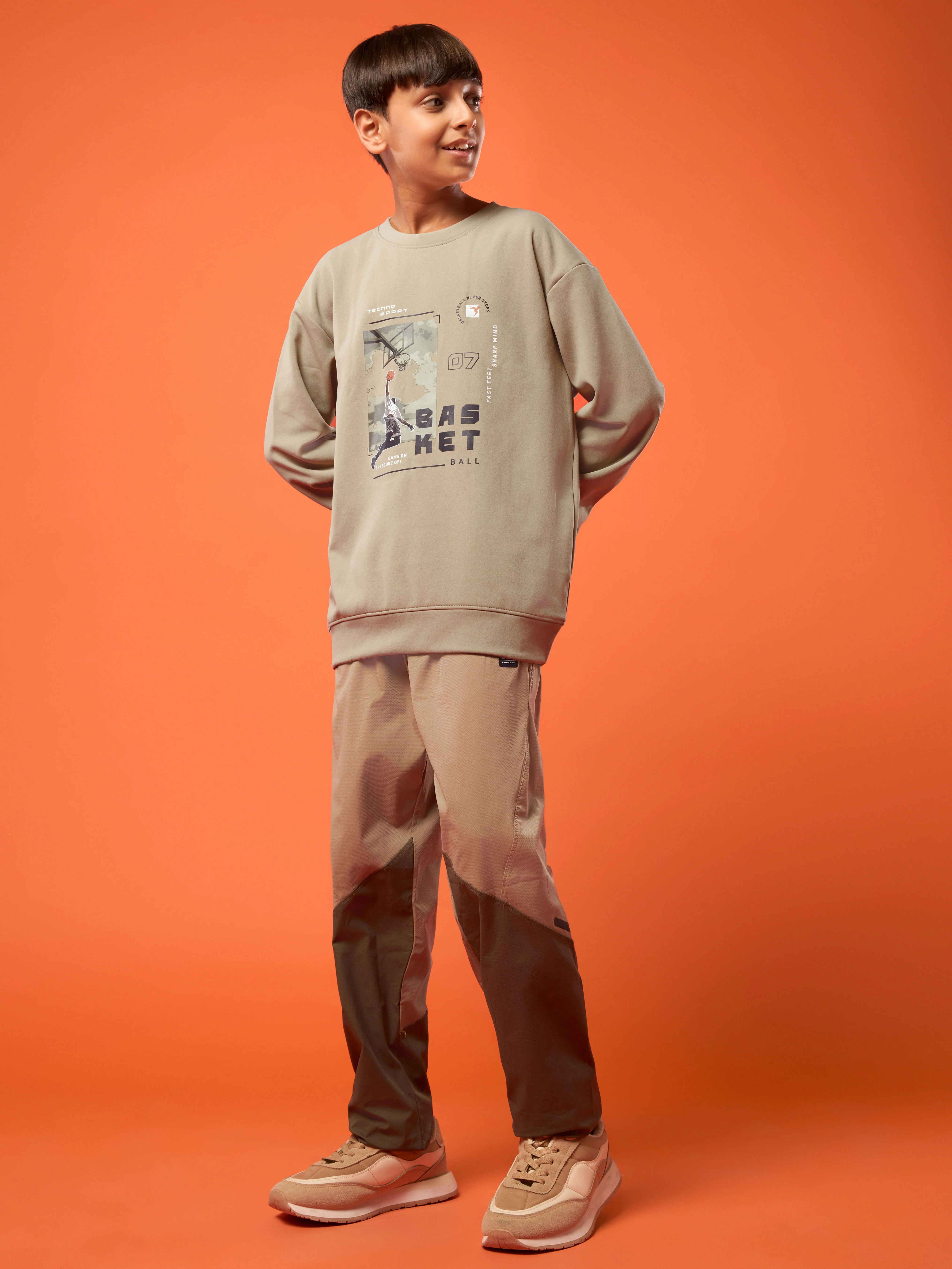 Boys Sports Sweatshirt Colorblock Slim Fit with ELASTOPLUS - Image 5