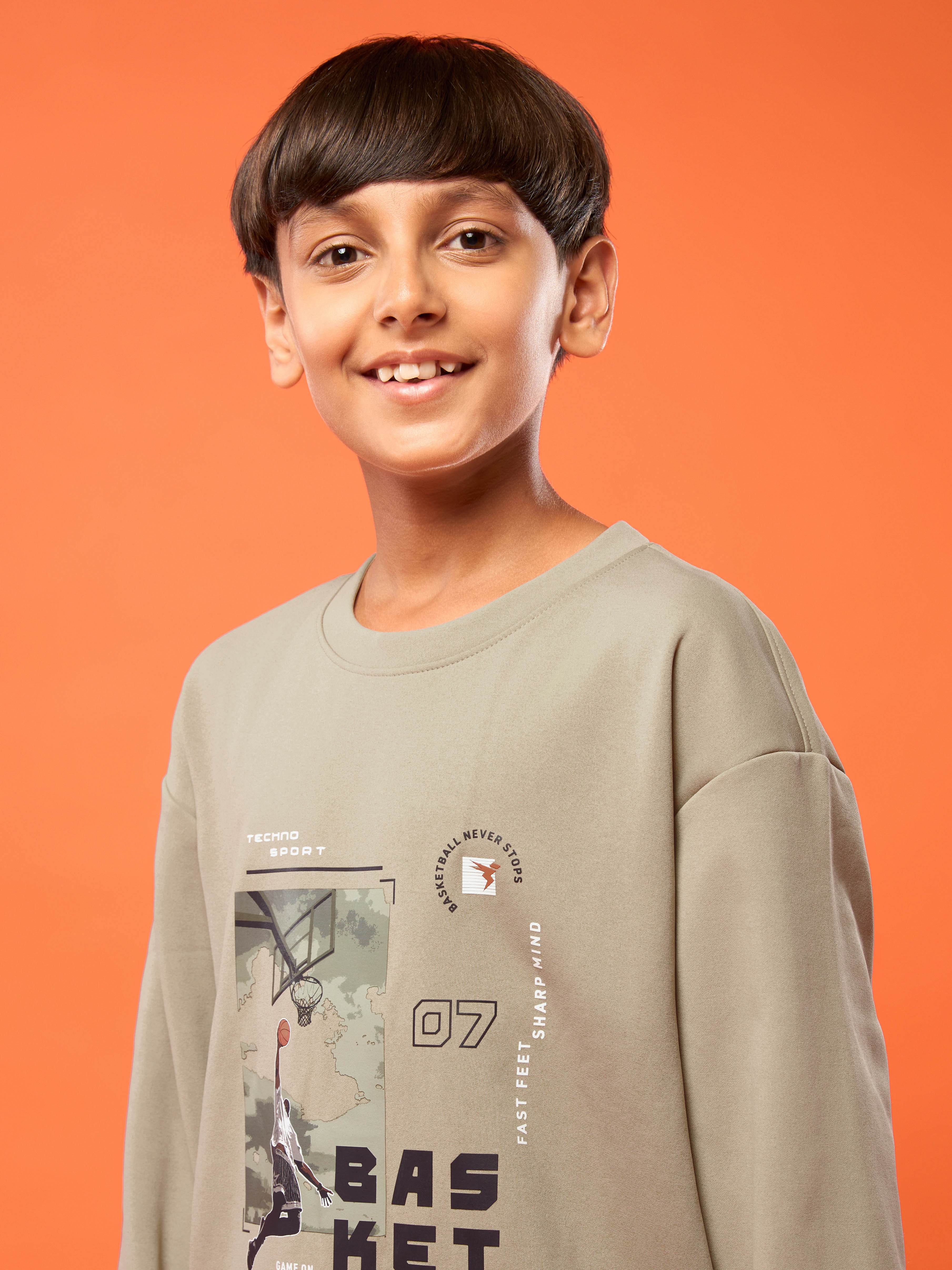 Boys Sports Sweatshirt Colorblock Slim Fit with ELASTOPLUS - Image 6