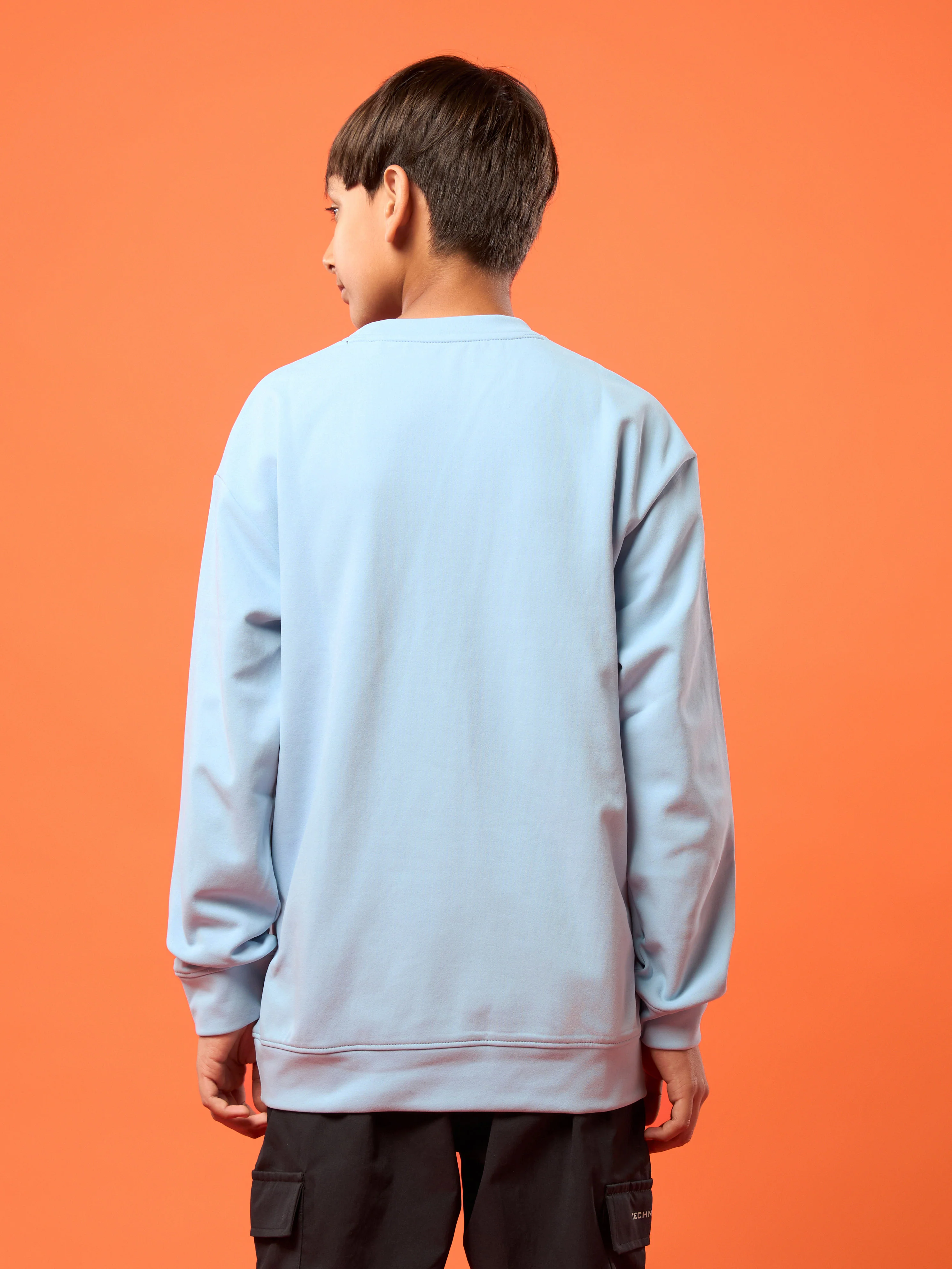 Boys Sports Sweatshirt Colorblock Slim Fit with ELASTOPLUS - Image 3