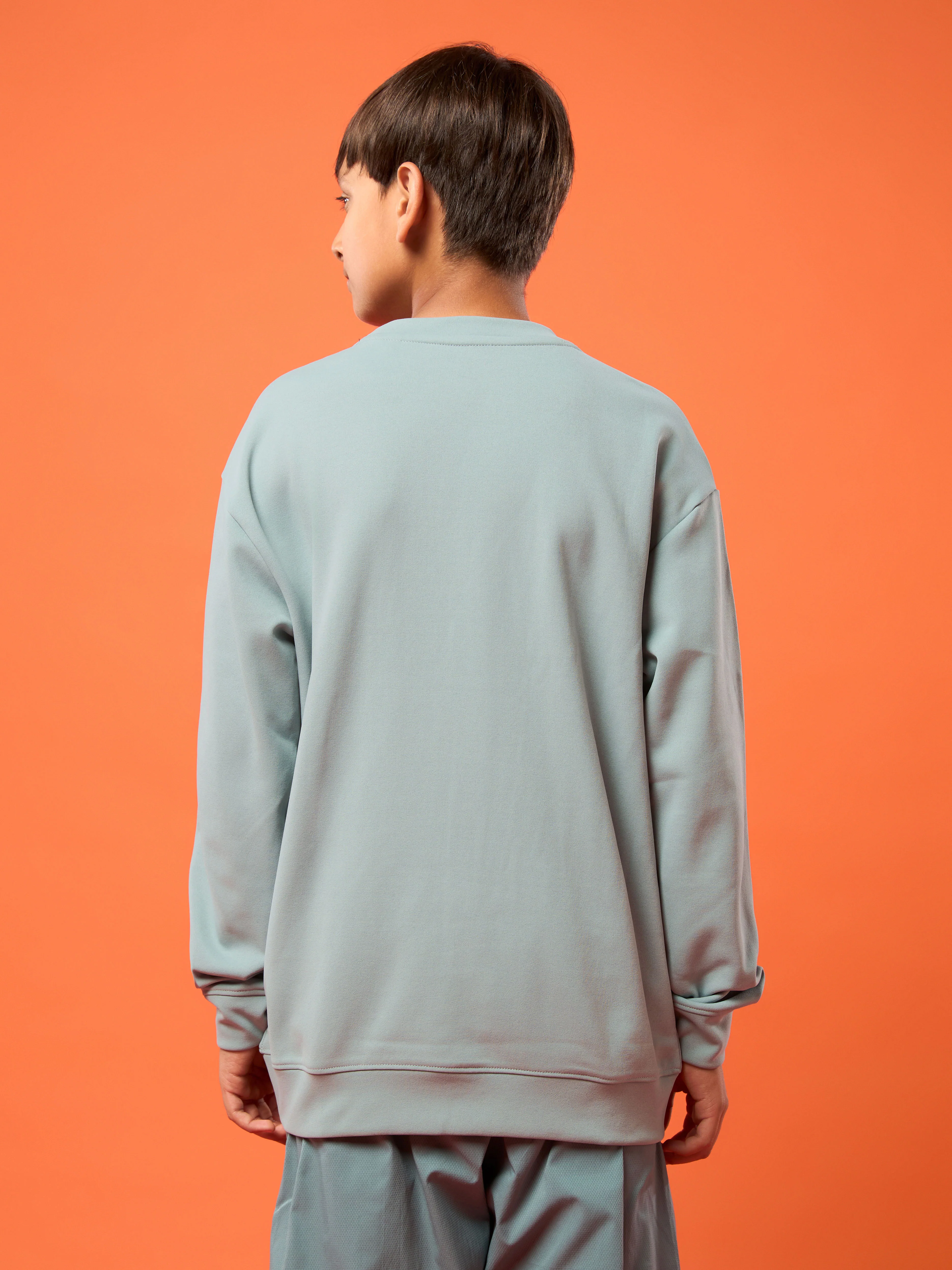 Boys Sports Sweatshirt Colorblock Slim Fit with ELASTOPLUS - Image 3