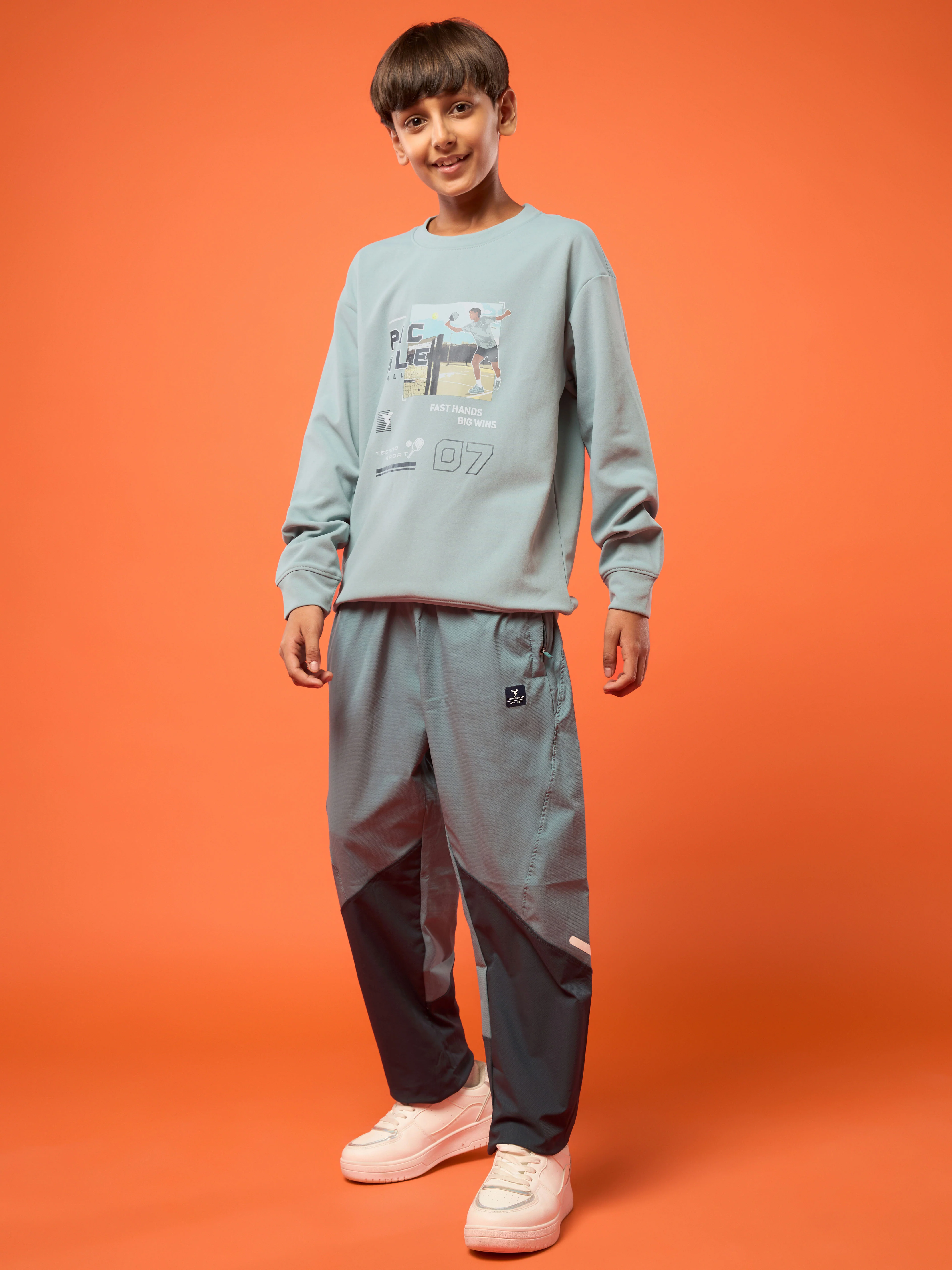 Boys Sports Sweatshirt Colorblock Slim Fit with ELASTOPLUS - Image 5