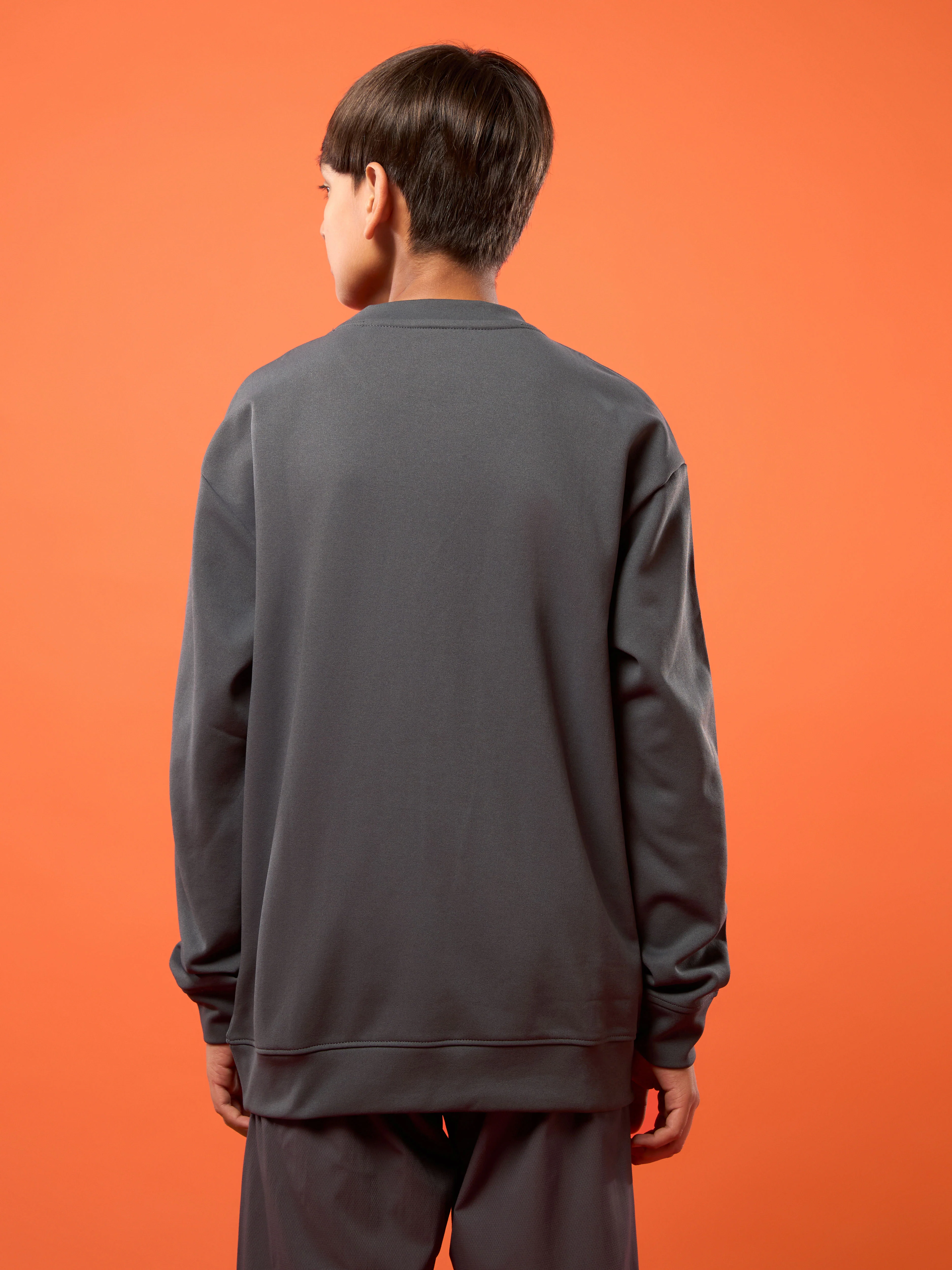 Boys Sports Sweatshirt Colorblock Slim Fit with ELASTOPLUS - Image 4