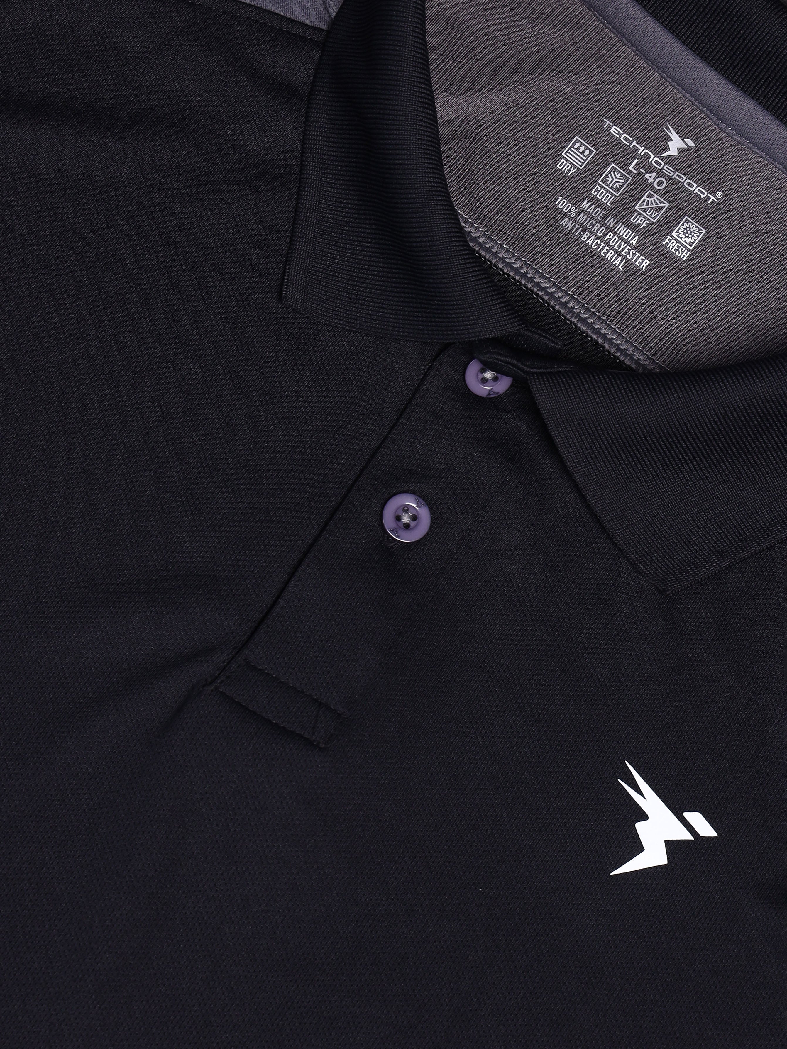 Men Colorblock Relax Fit Polo T-shirt with TECHNO COOL+ - Image 7