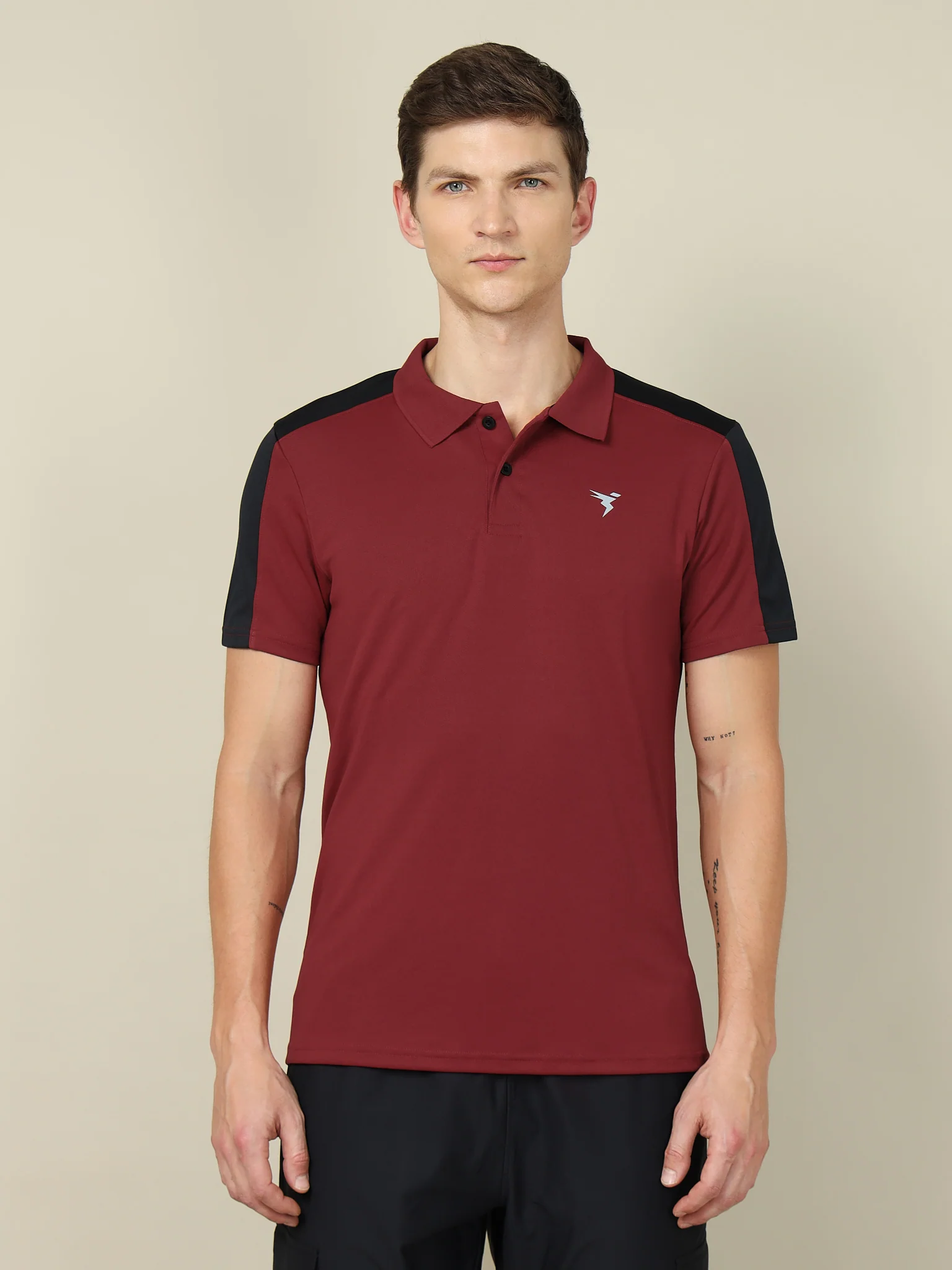 Men Colorblock Relax Fit Polo T-shirt with TECHNO COOL+ - Image 2