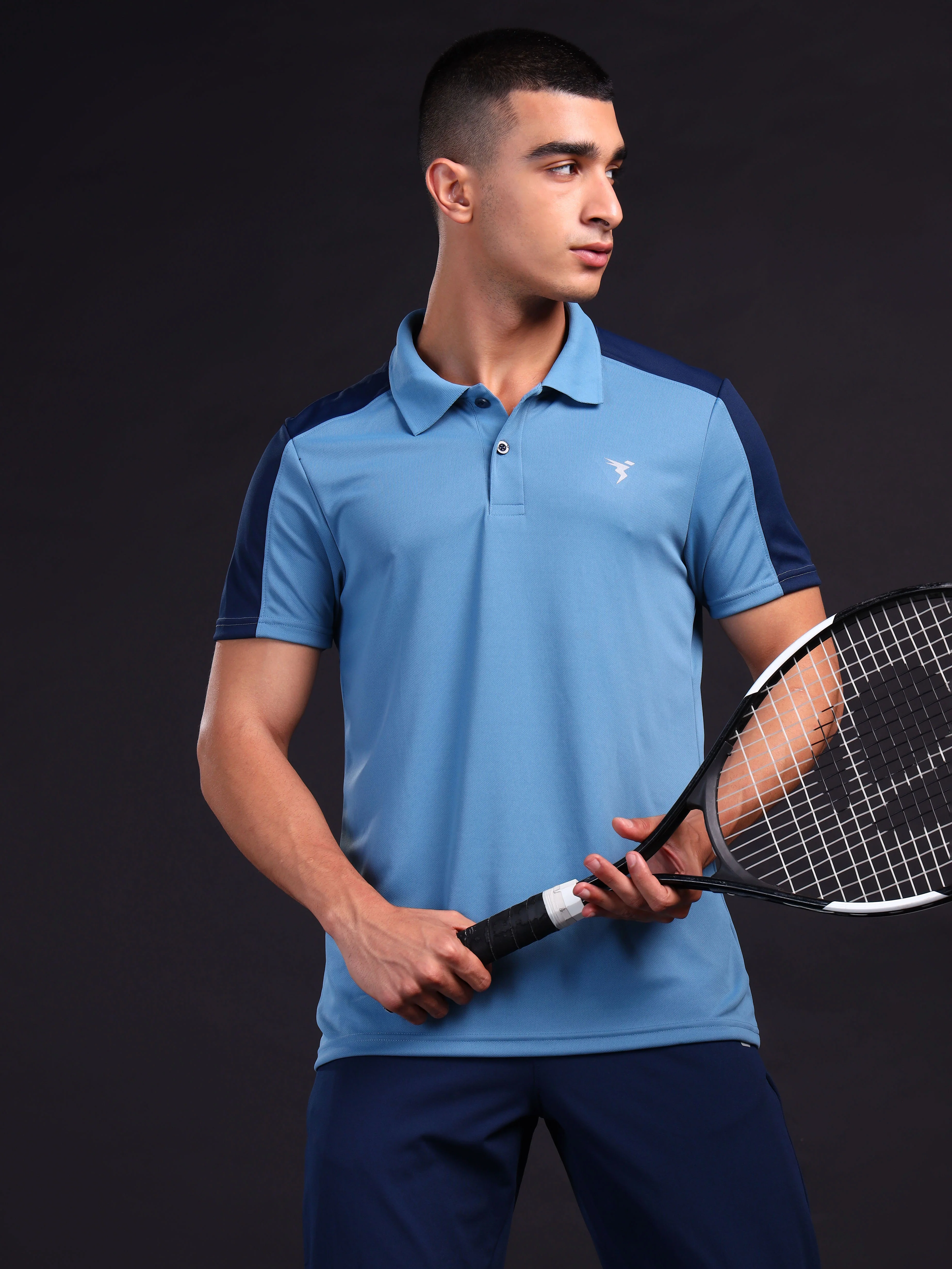 Men Colorblock Relax Fit Polo T-shirt with TECHNO COOL+