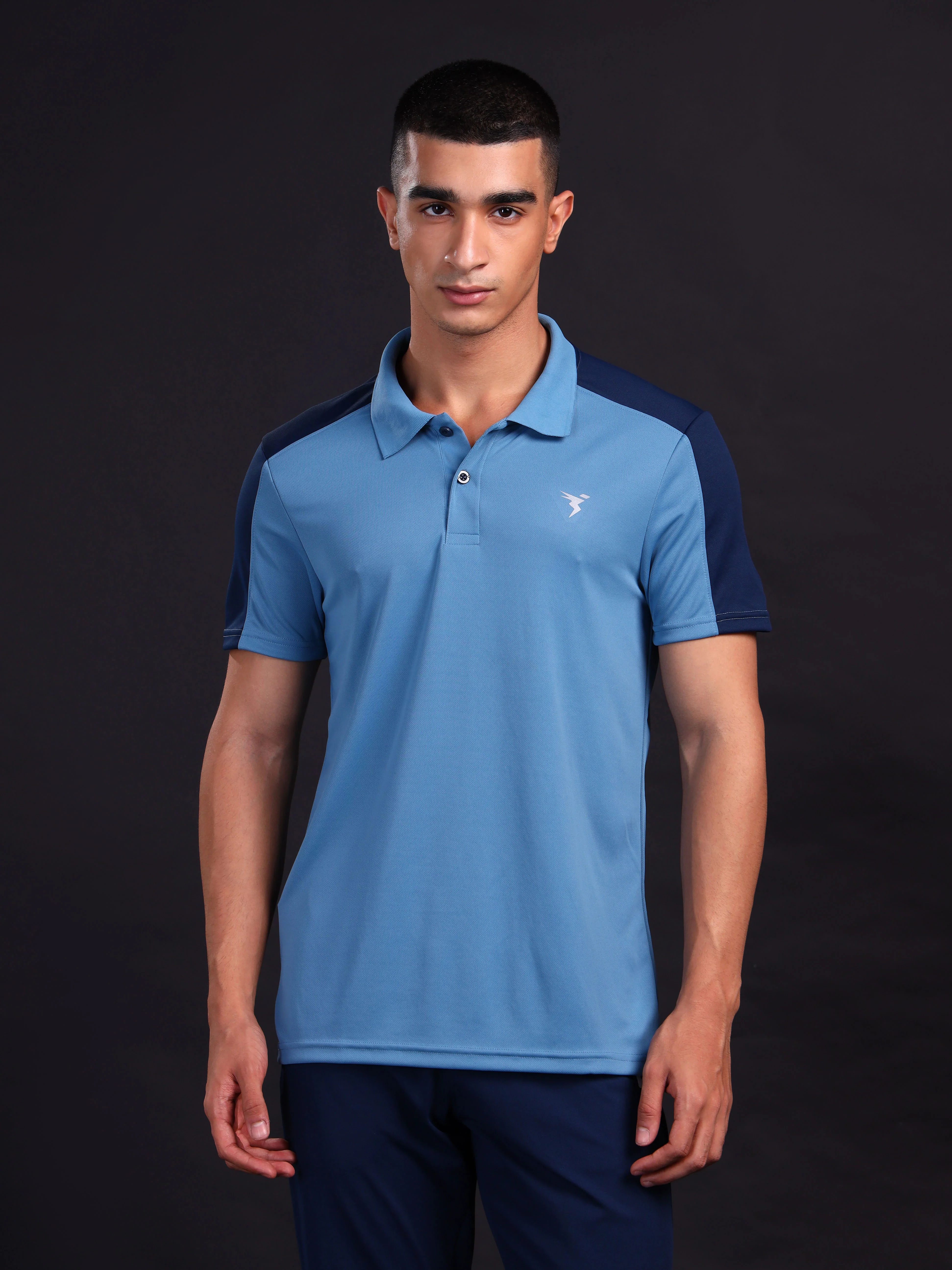 Men Colorblock Relax Fit Polo T-shirt with TECHNO COOL+ - Image 2