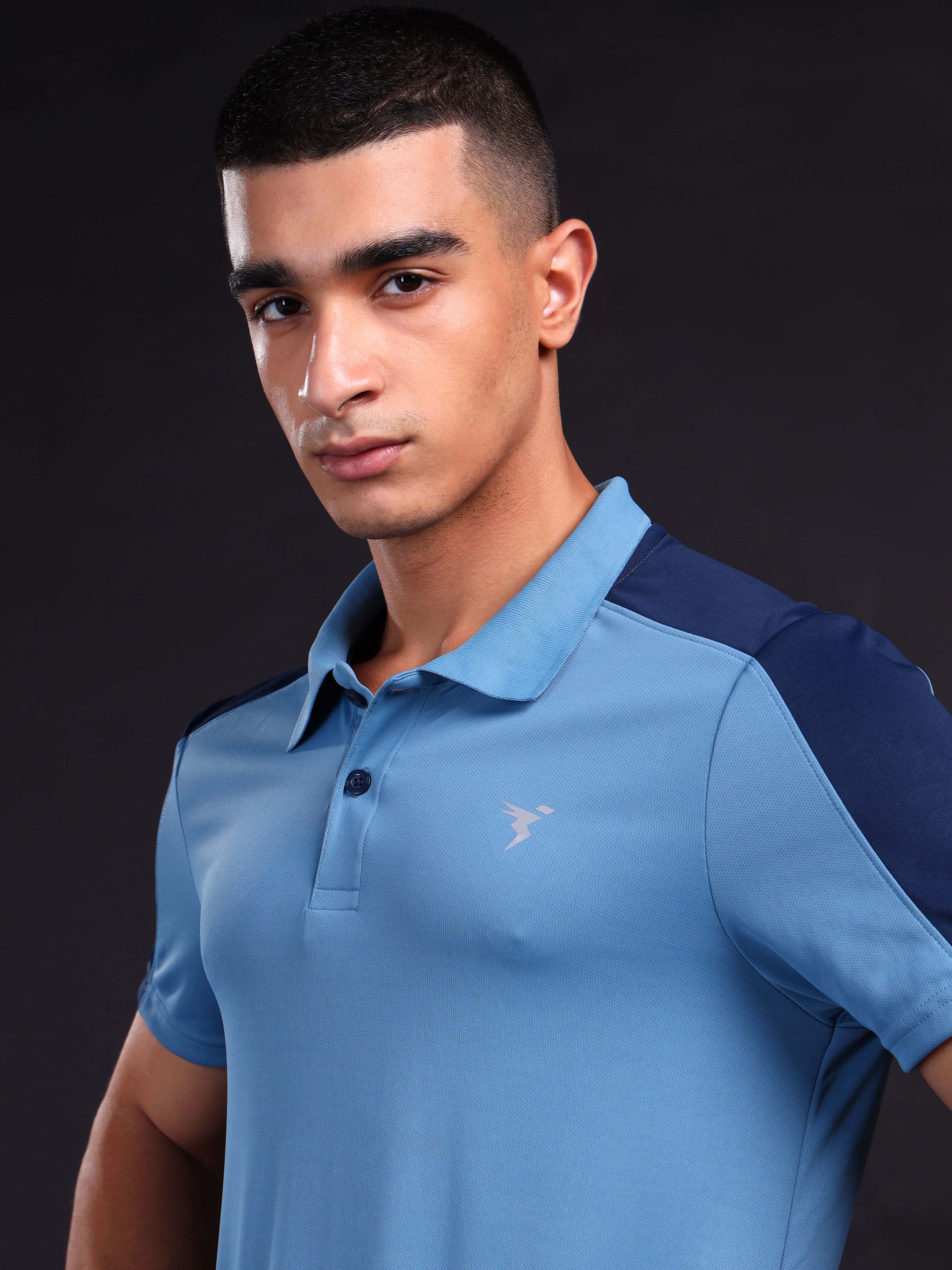 Men Colorblock Relax Fit Polo T-shirt with TECHNO COOL+ - Image 5