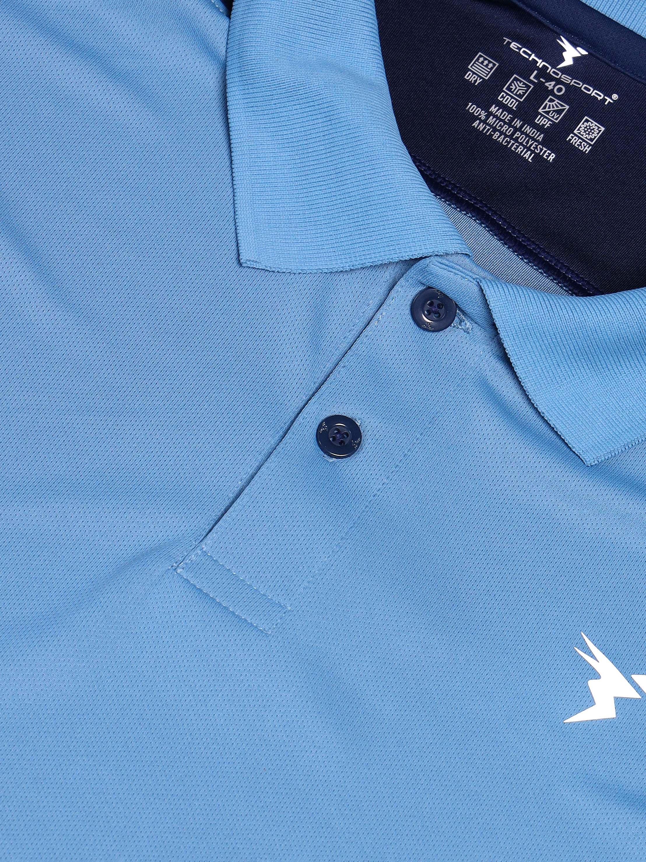 Men Colorblock Relax Fit Polo T-shirt with TECHNO COOL+ - Image 7