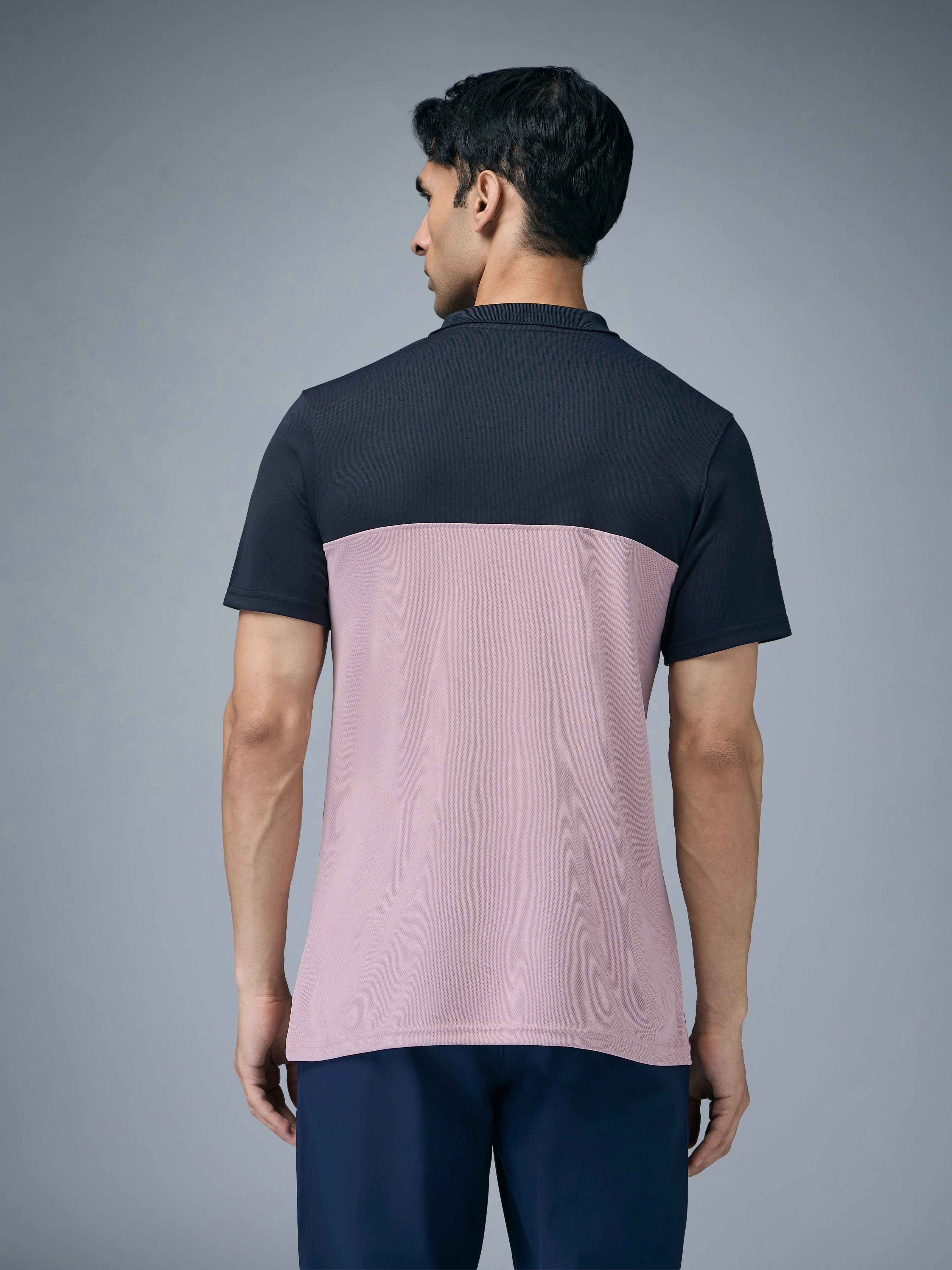 Men Colorblock Relax Fit Polo T-shirt with TECHNO COOL+ - Image 3