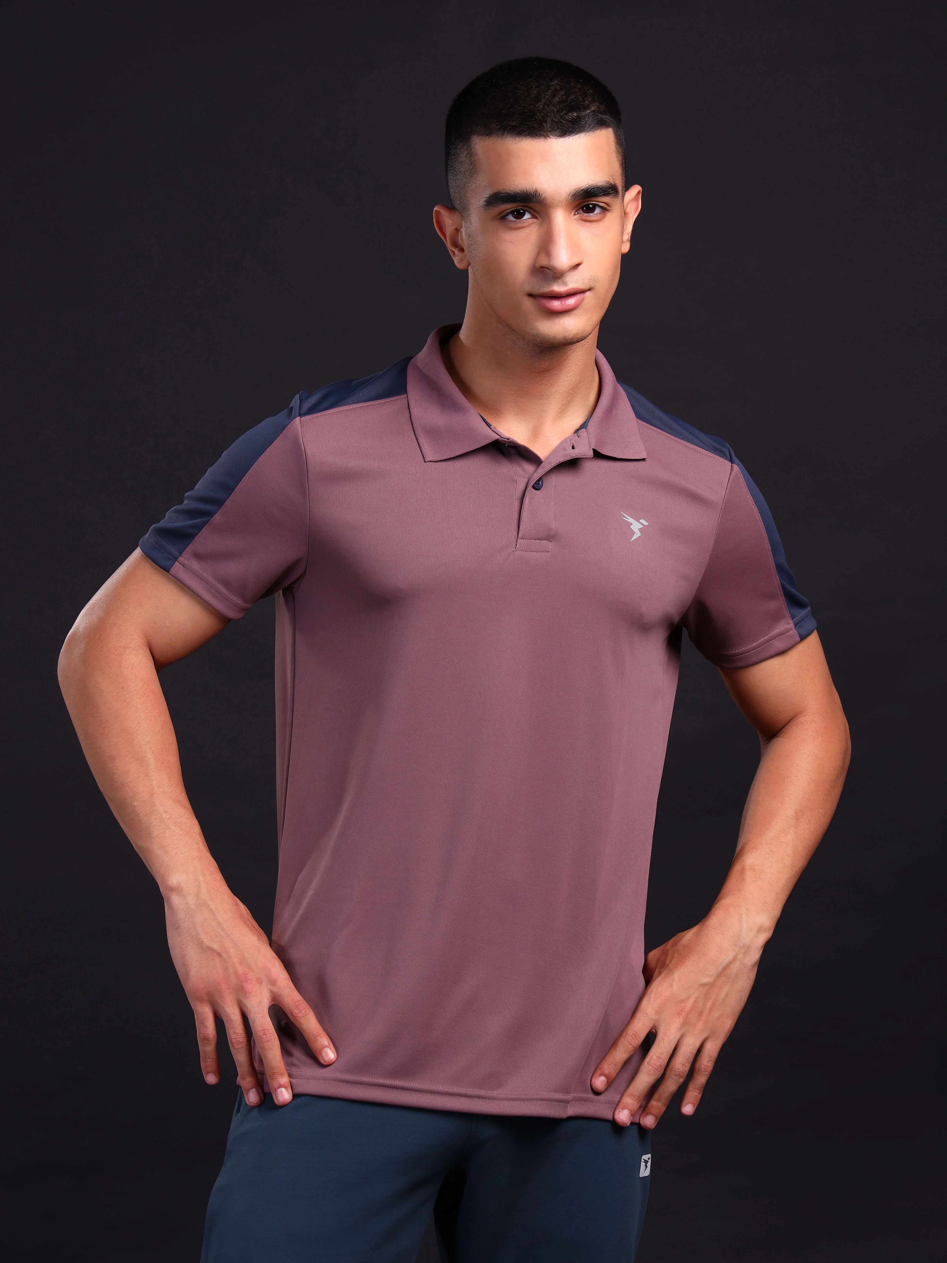 Men Colorblock Relax Fit Polo T-shirt with TECHNO COOL+