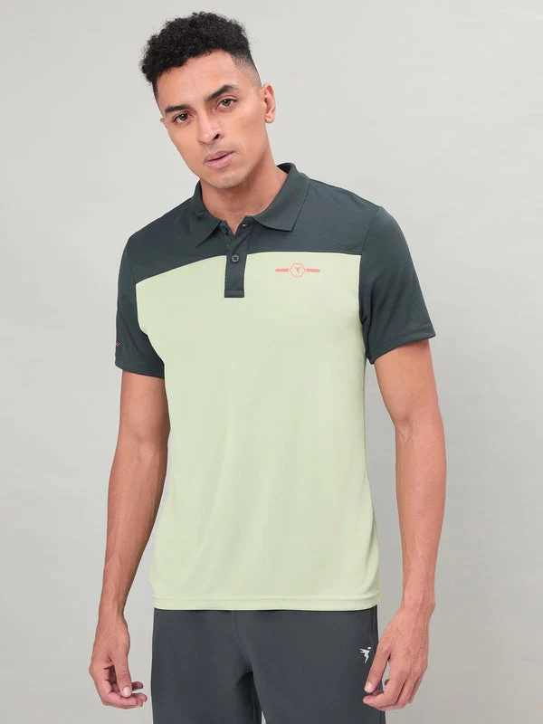 Men Colorblock Relax Fit Polo T-shirt with TECHNO COOL+ - Image 2
