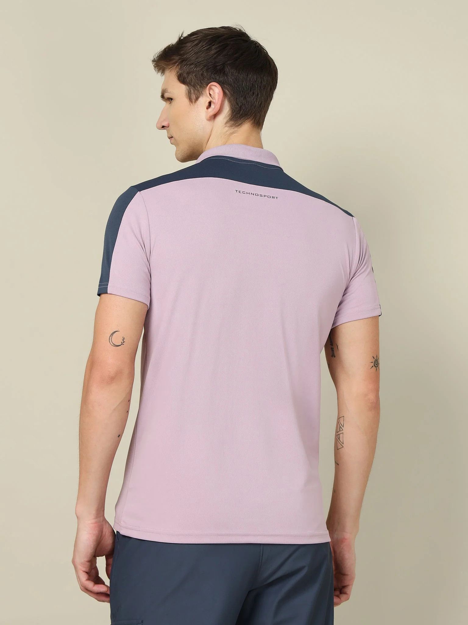 Men Colorblock Relax Fit Polo T-shirt with TECHNO COOL+ - Image 3