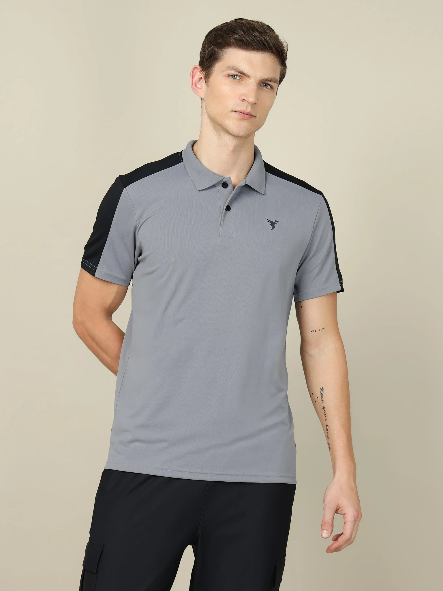 Men Colorblock Relax Fit Polo T-shirt with TECHNO COOL+ - Image 3