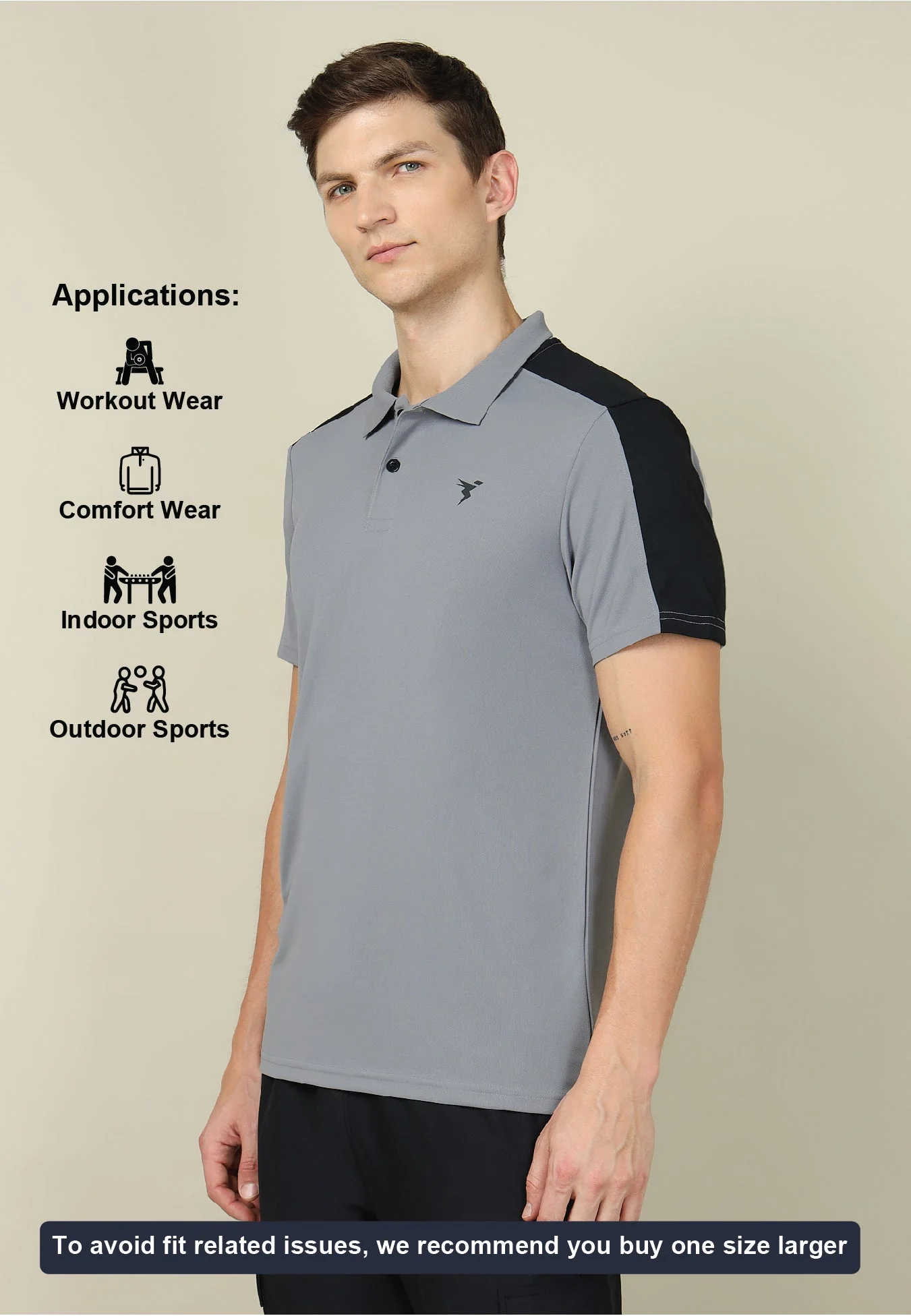 Men Colorblock Relax Fit Polo T-shirt with TECHNO COOL+ - Image 4