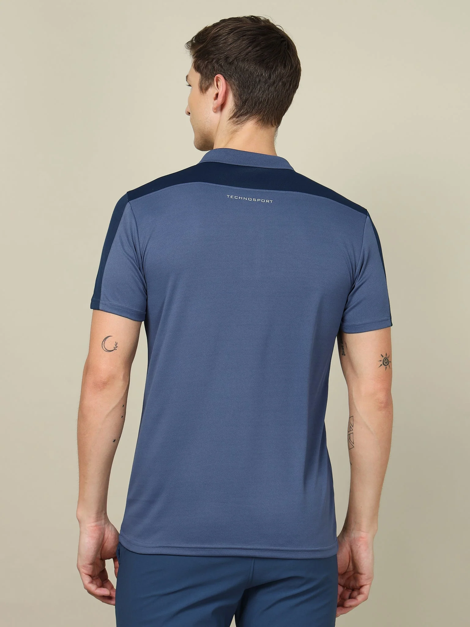 Men Colorblock Relax Fit Polo T-shirt with TECHNO COOL+ - Image 3